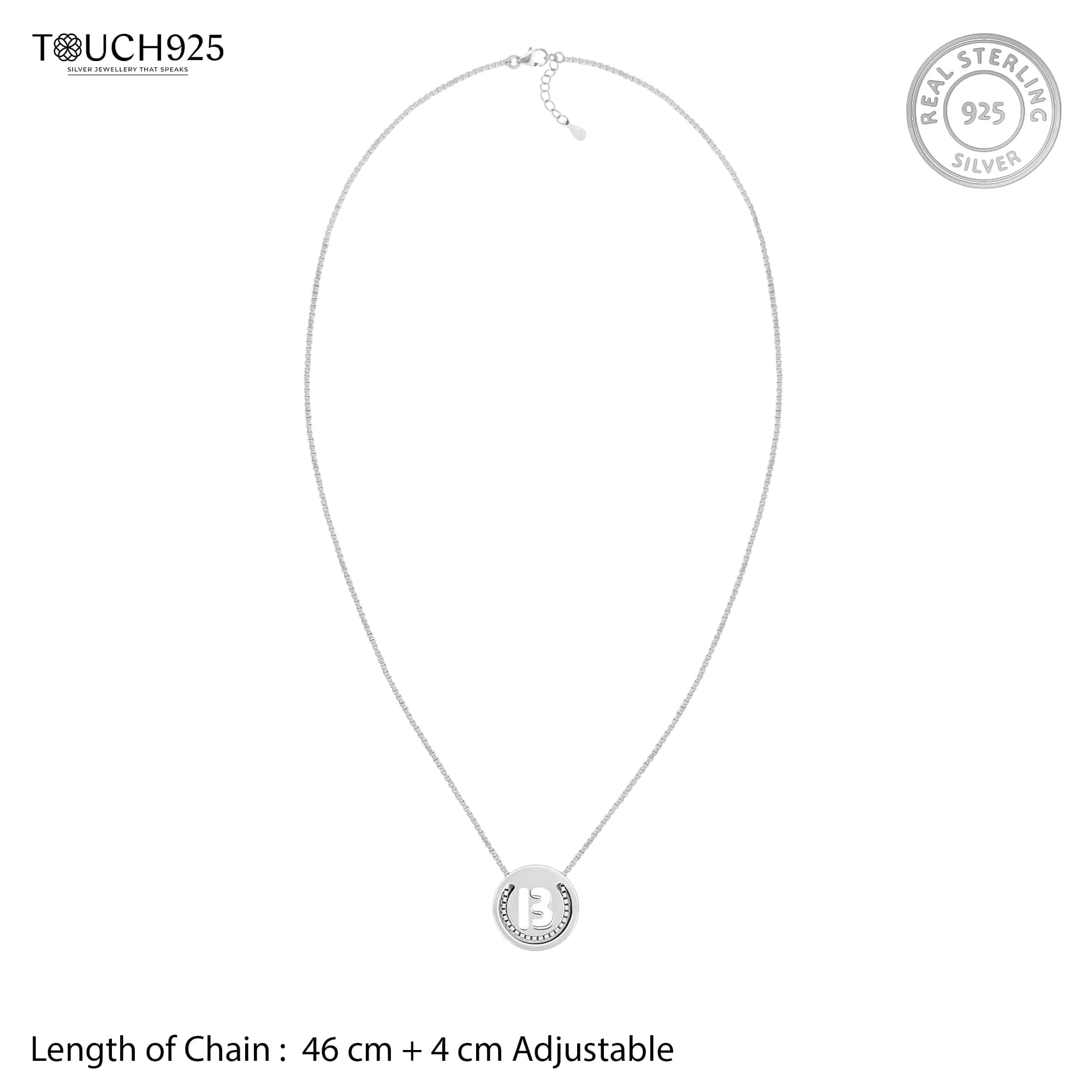 Circular Initial 'B' Necklace