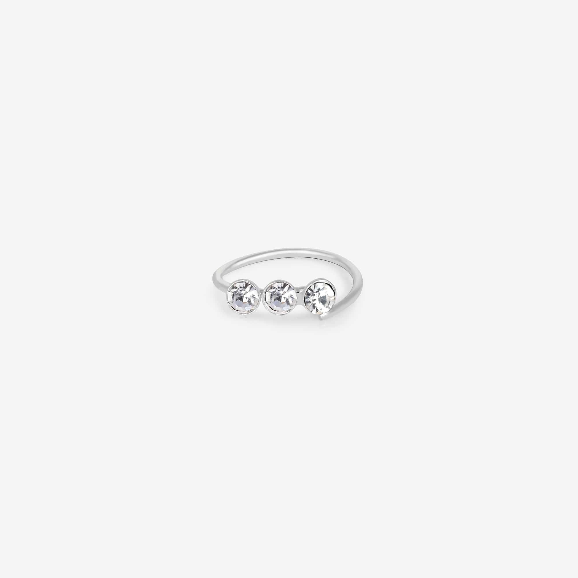 Triple Stone Nose Ring