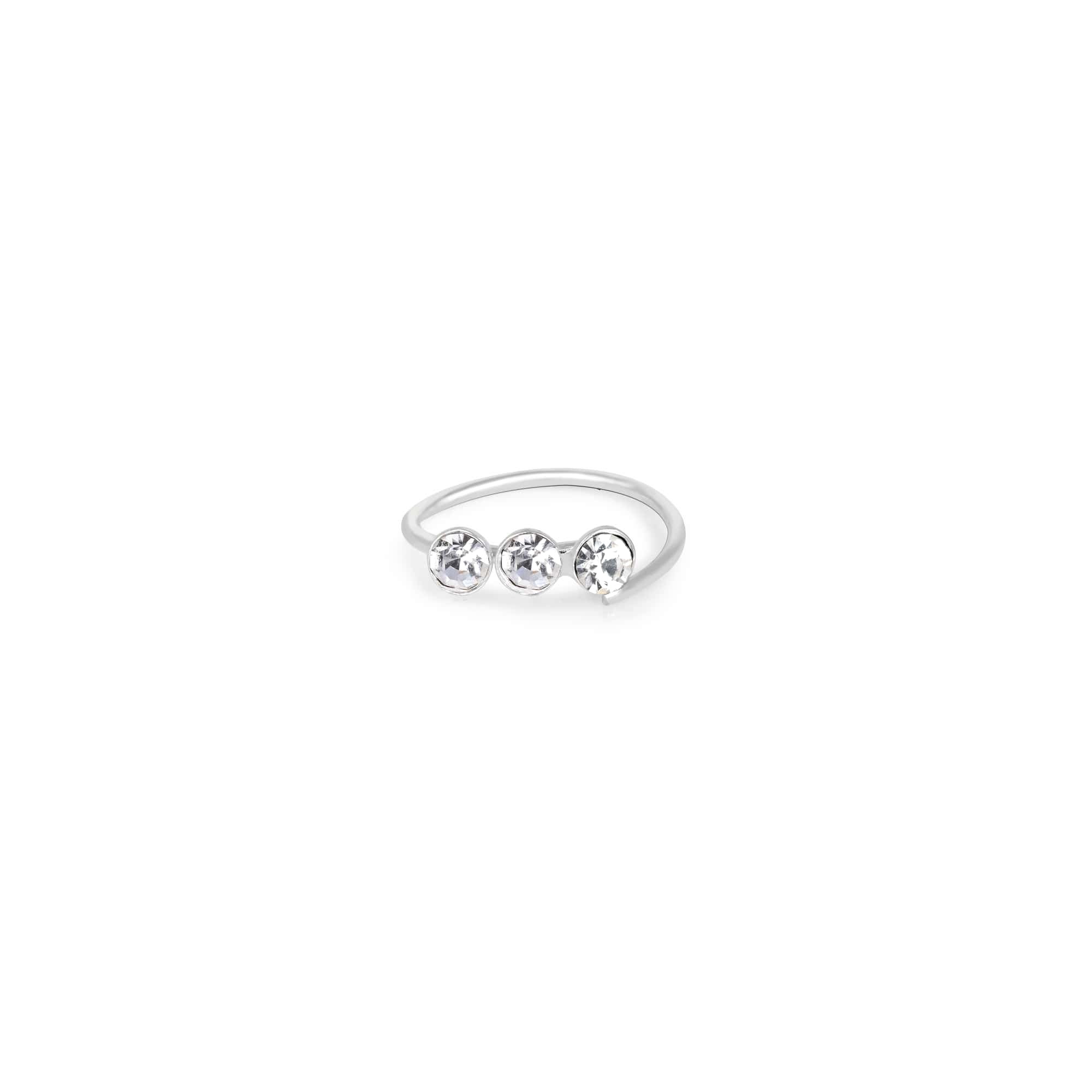 Triple Stone Nose Ring