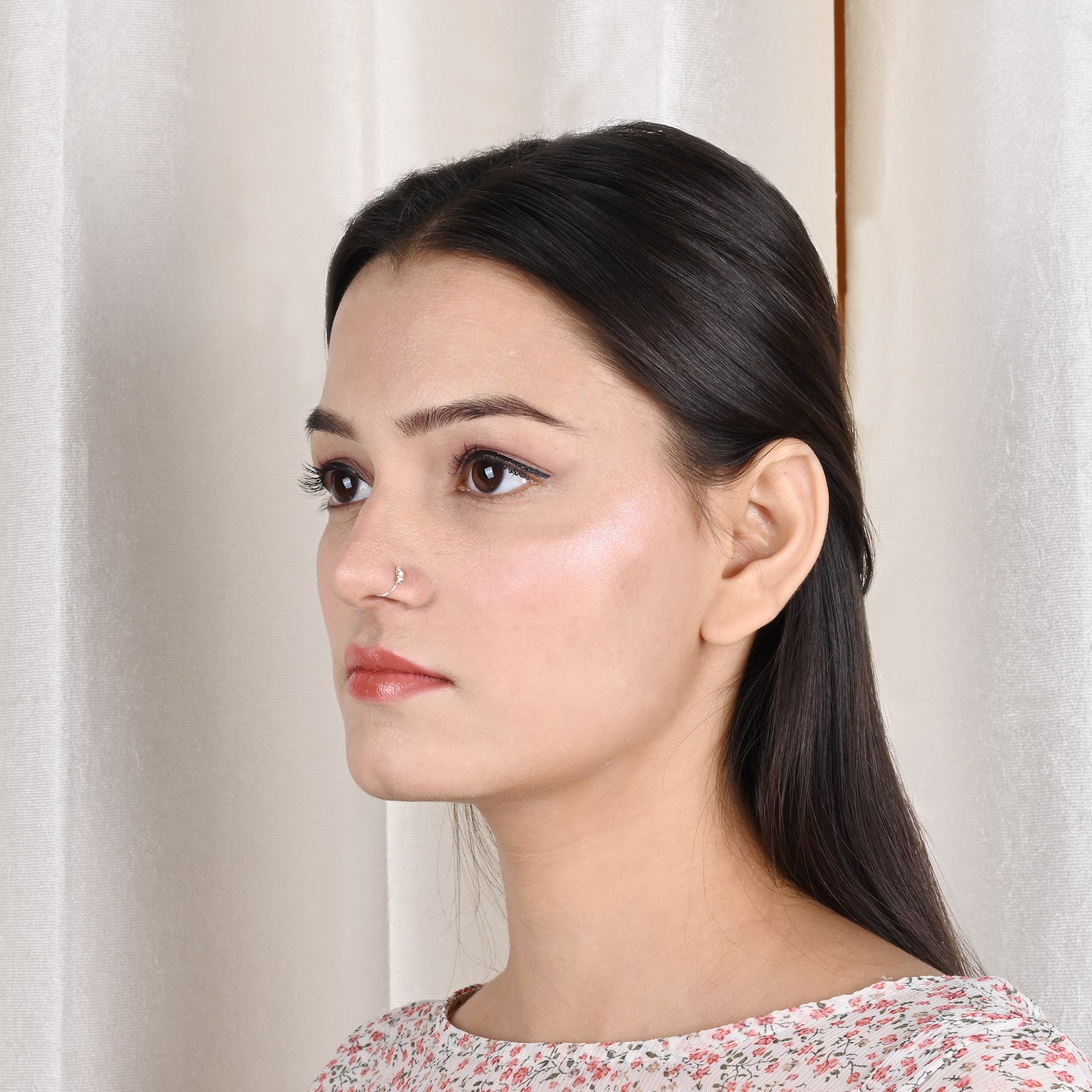Triple Stone Nose Ring