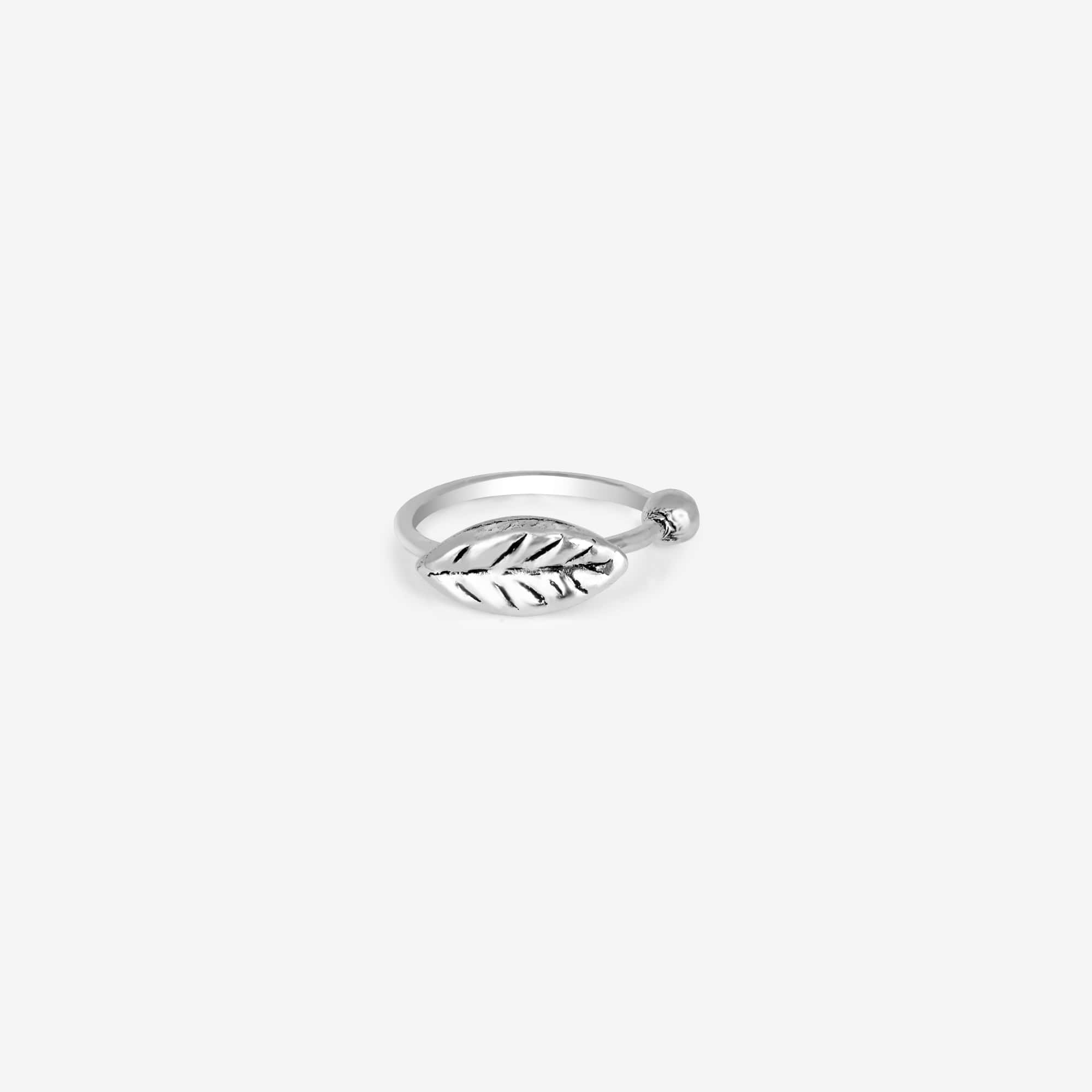 Leaf Motif Bead Nose Ring