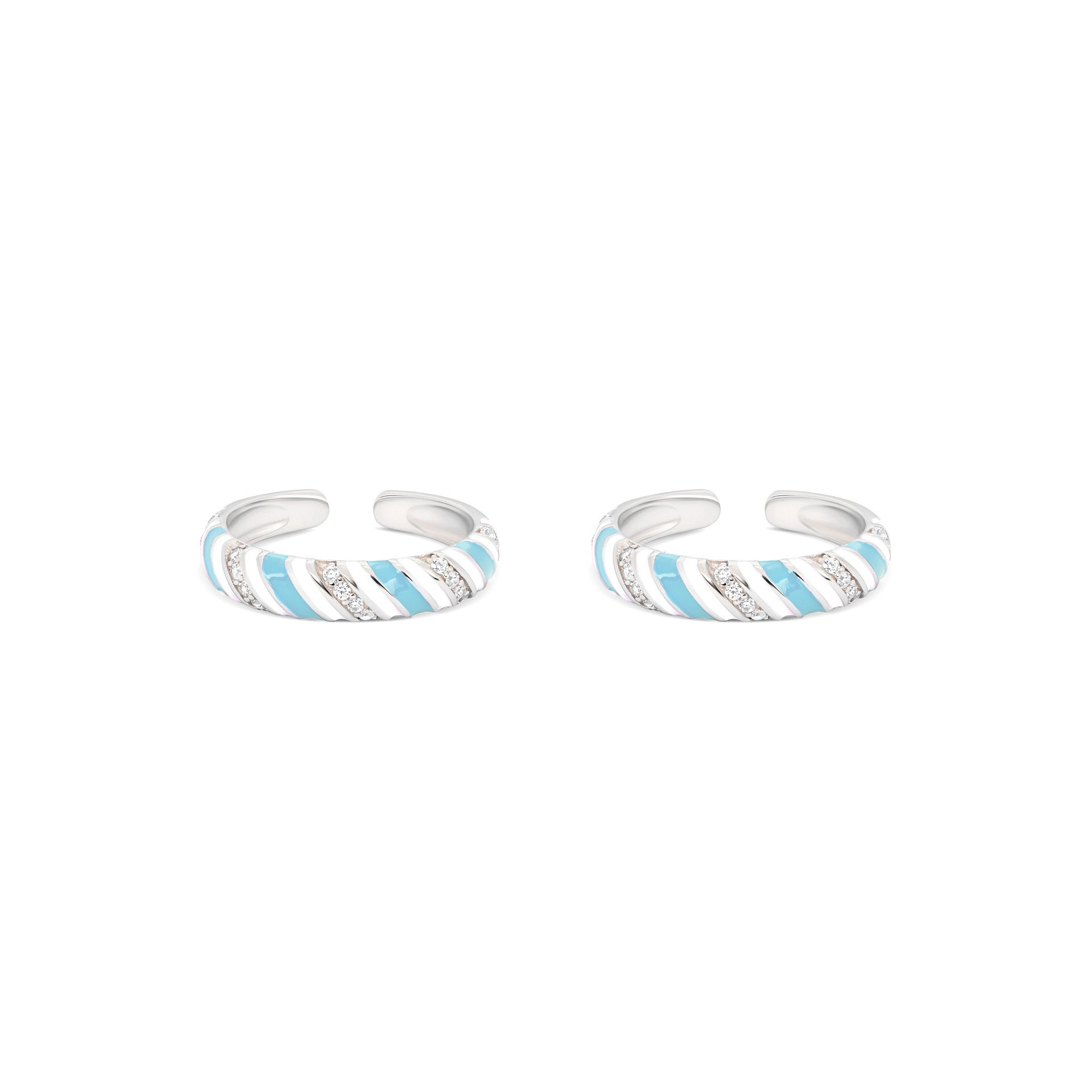 Candy Swirl Silver Toe Ring