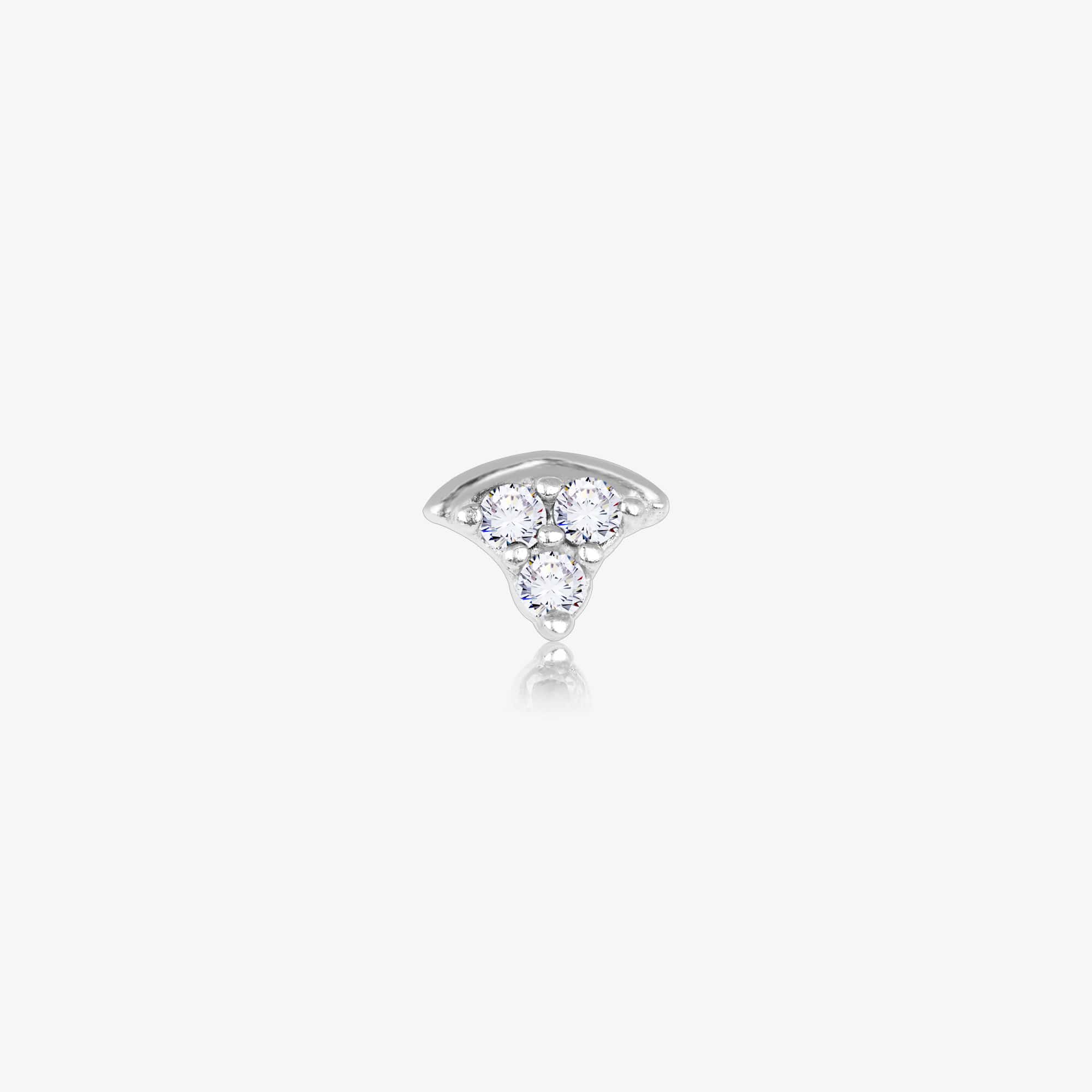 Triangular Silver Nose Pin