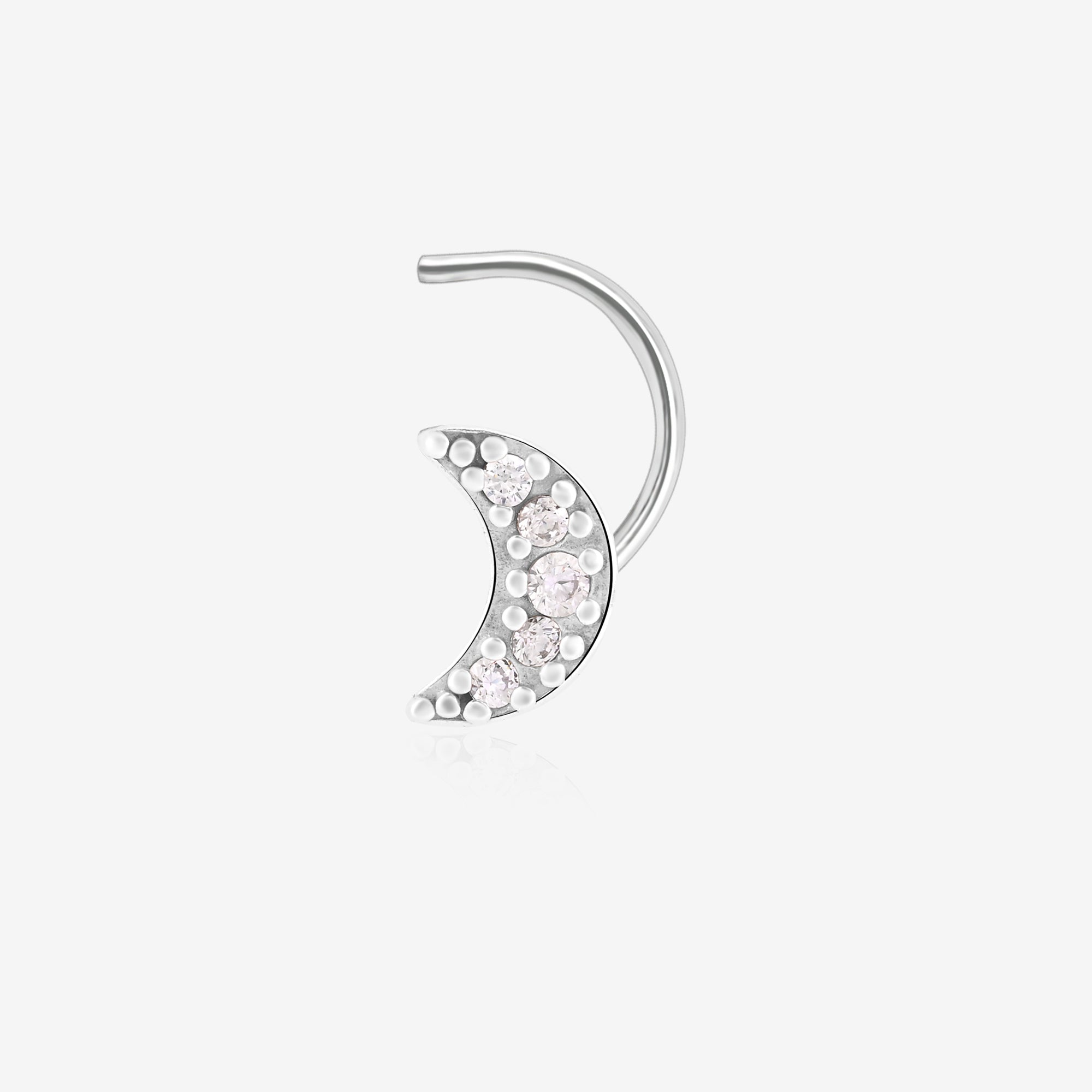 Crescent Glow Nose Pin