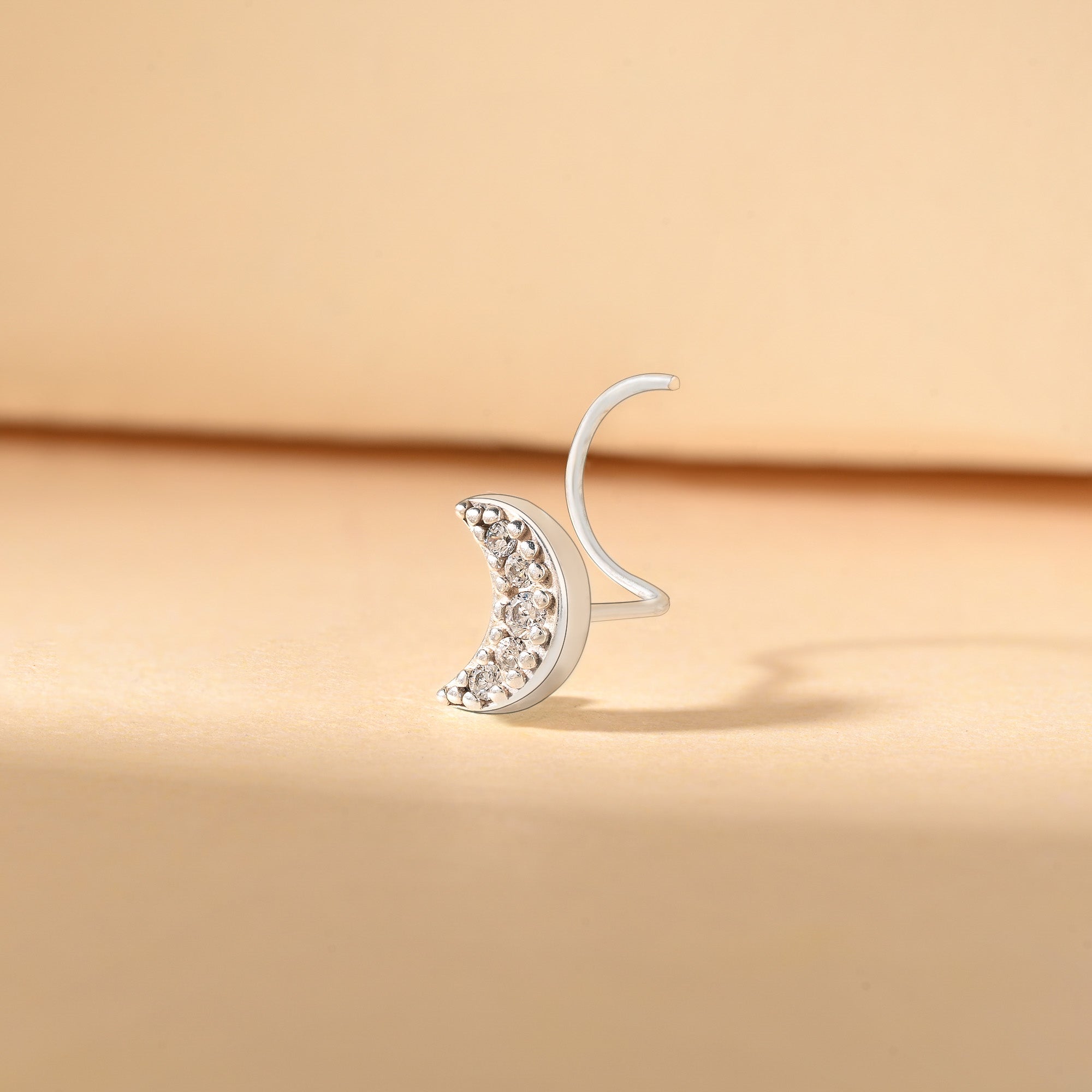Crescent Glow Nose Pin