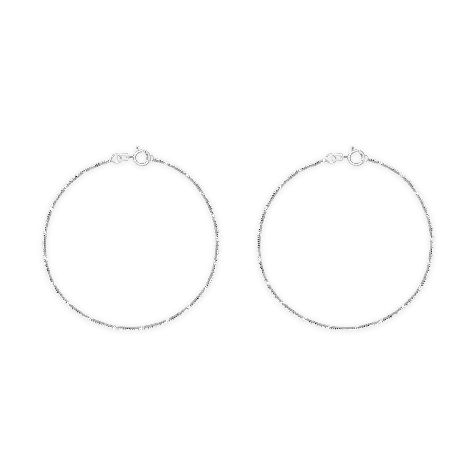 Shimmer Line Silver Anklet