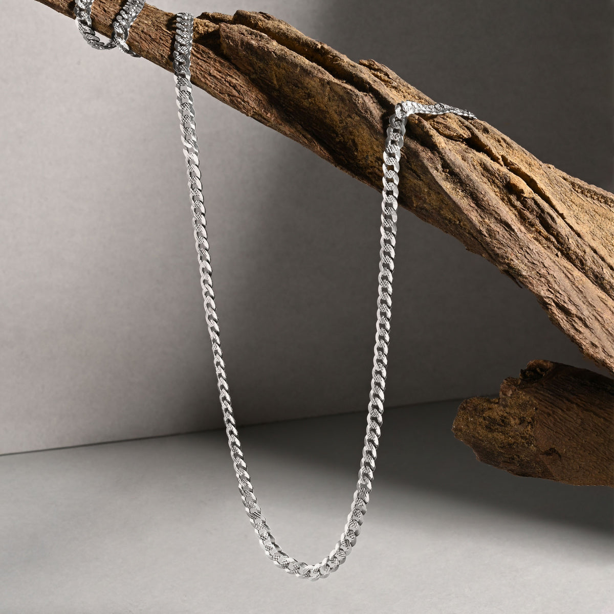 sterling silver chains near me Diamond-Cut Curb Silver Chain Touch925 Silver Jewellery