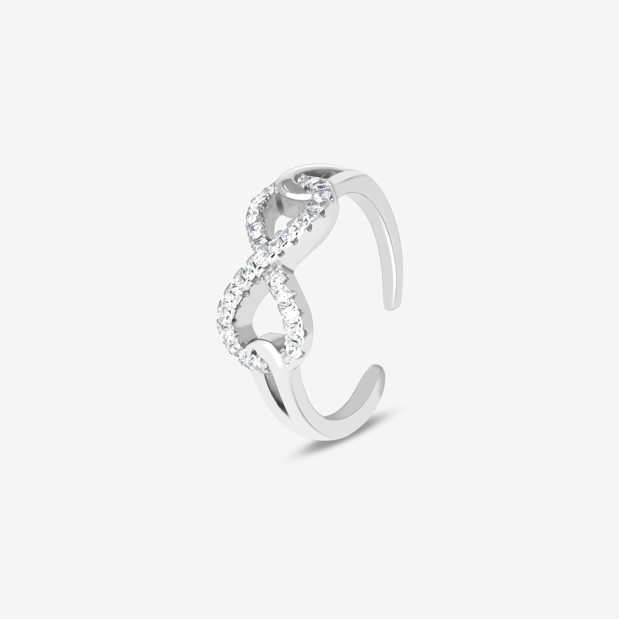 Stone Infinity Toe Rings
