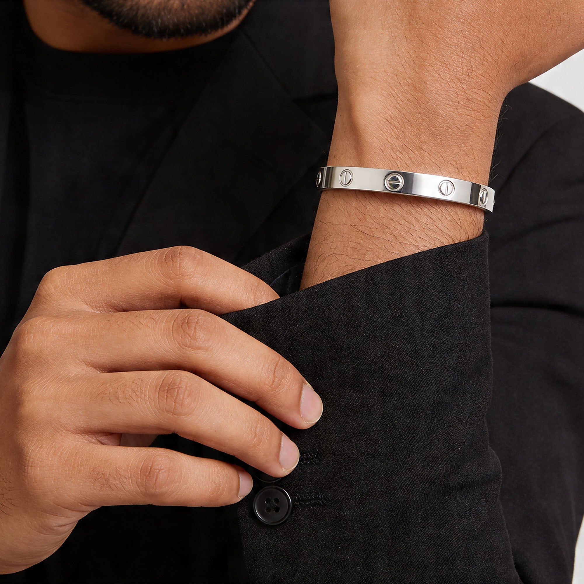 Cartier Men Silver Kada