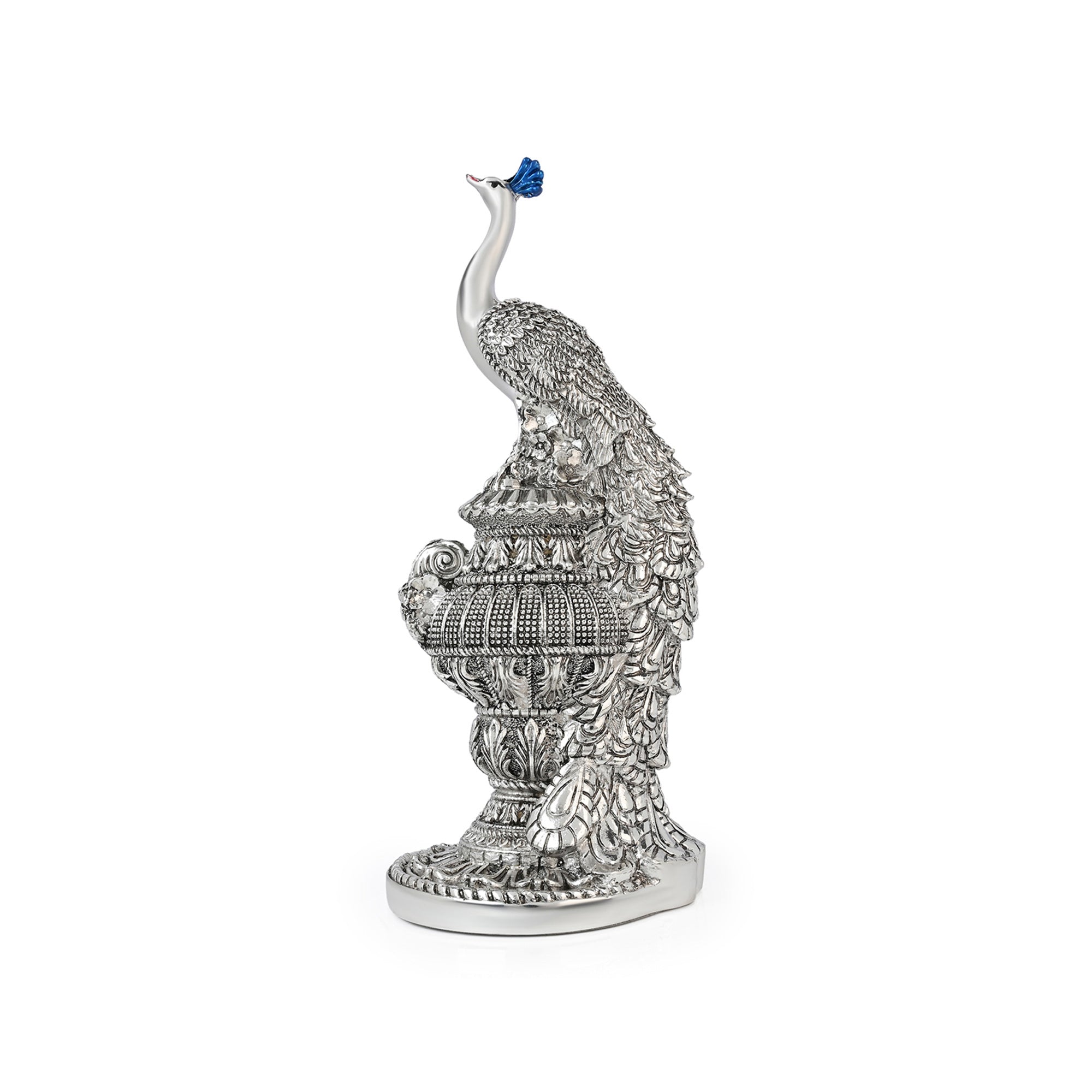 999 Silver Peacock Showpiece