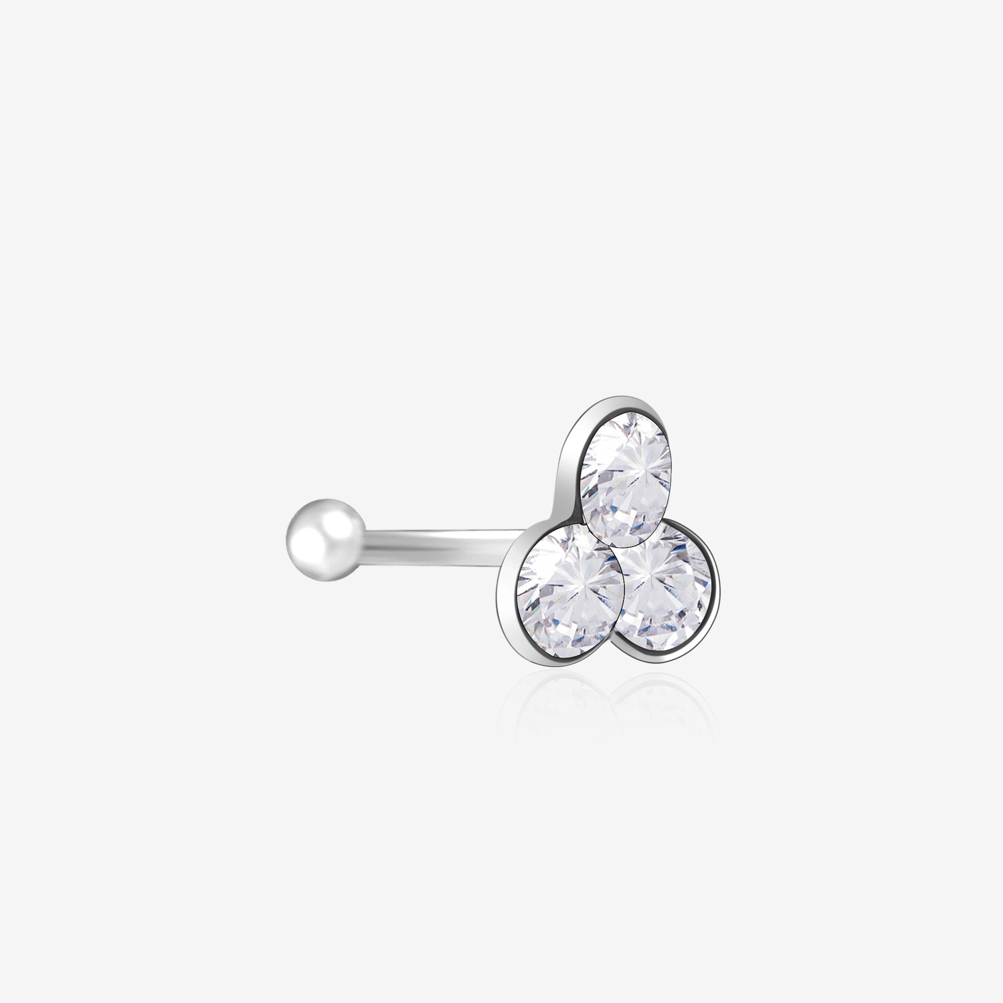 Tri Cluster Nose Pin