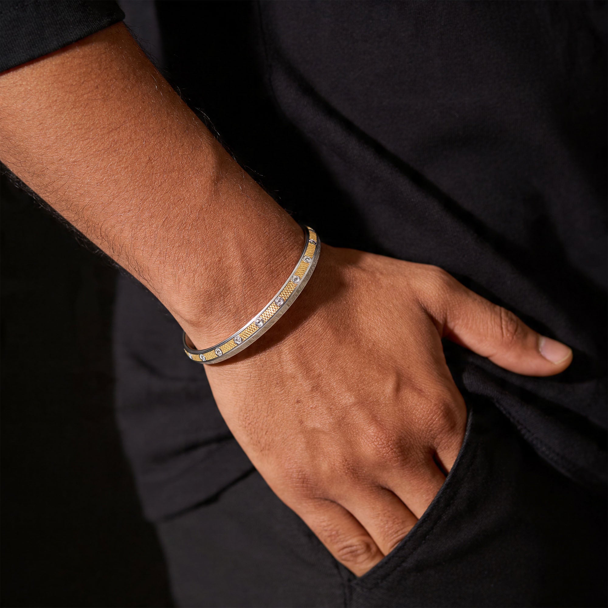 Dual-Tone Silver Kada