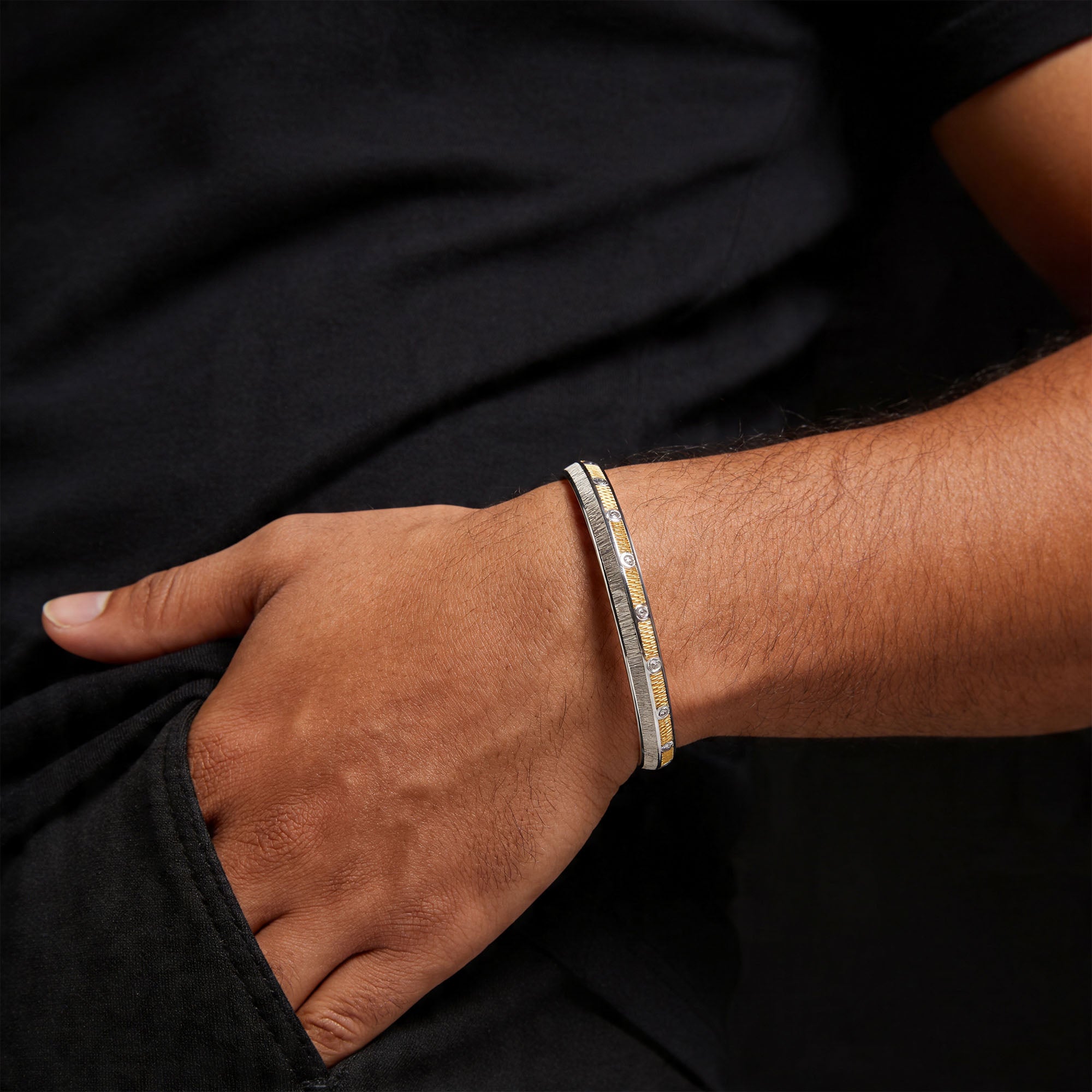 Dual-Tone Silver Kada