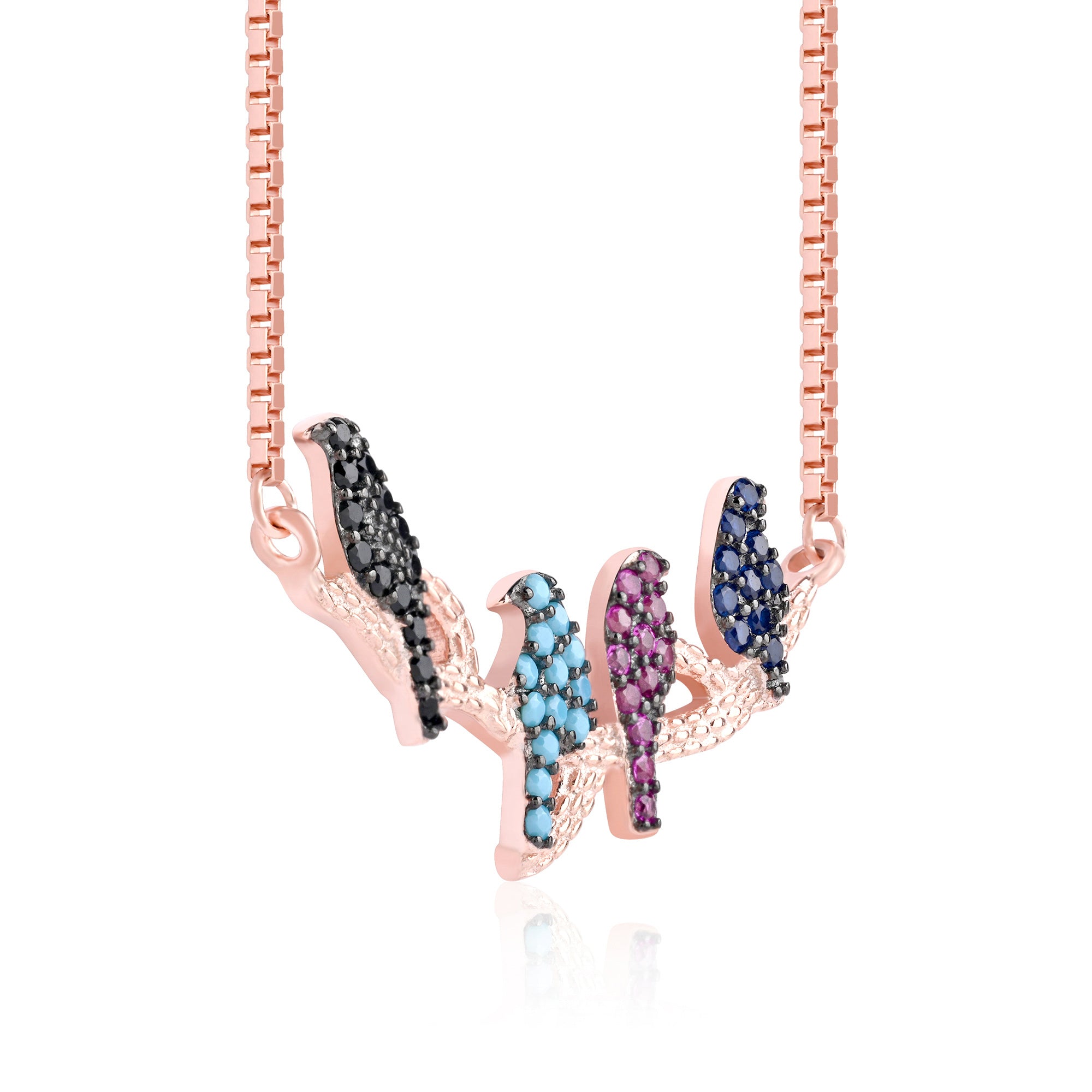 Colorful Bird Charm Necklace