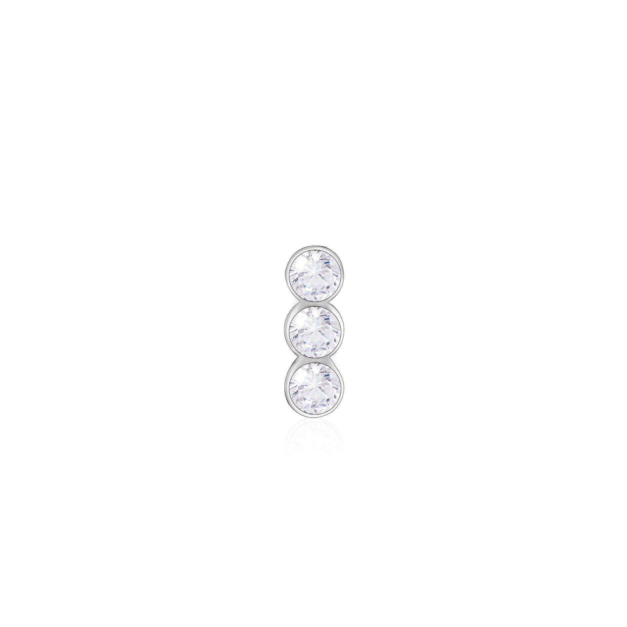 Vertical Trio Nose Pin