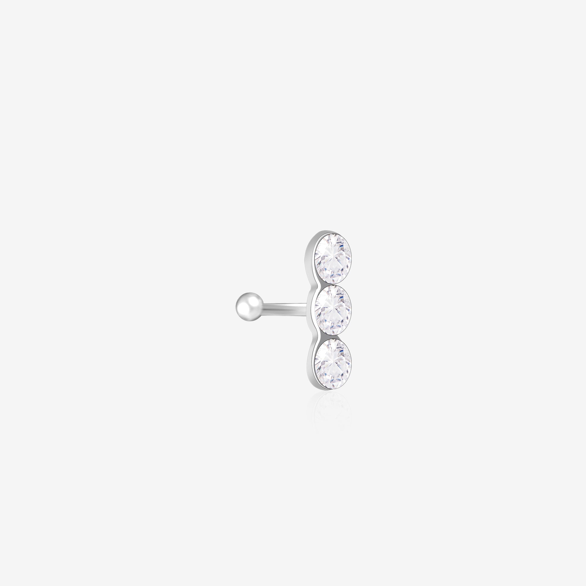 Vertical Trio Nose Pin
