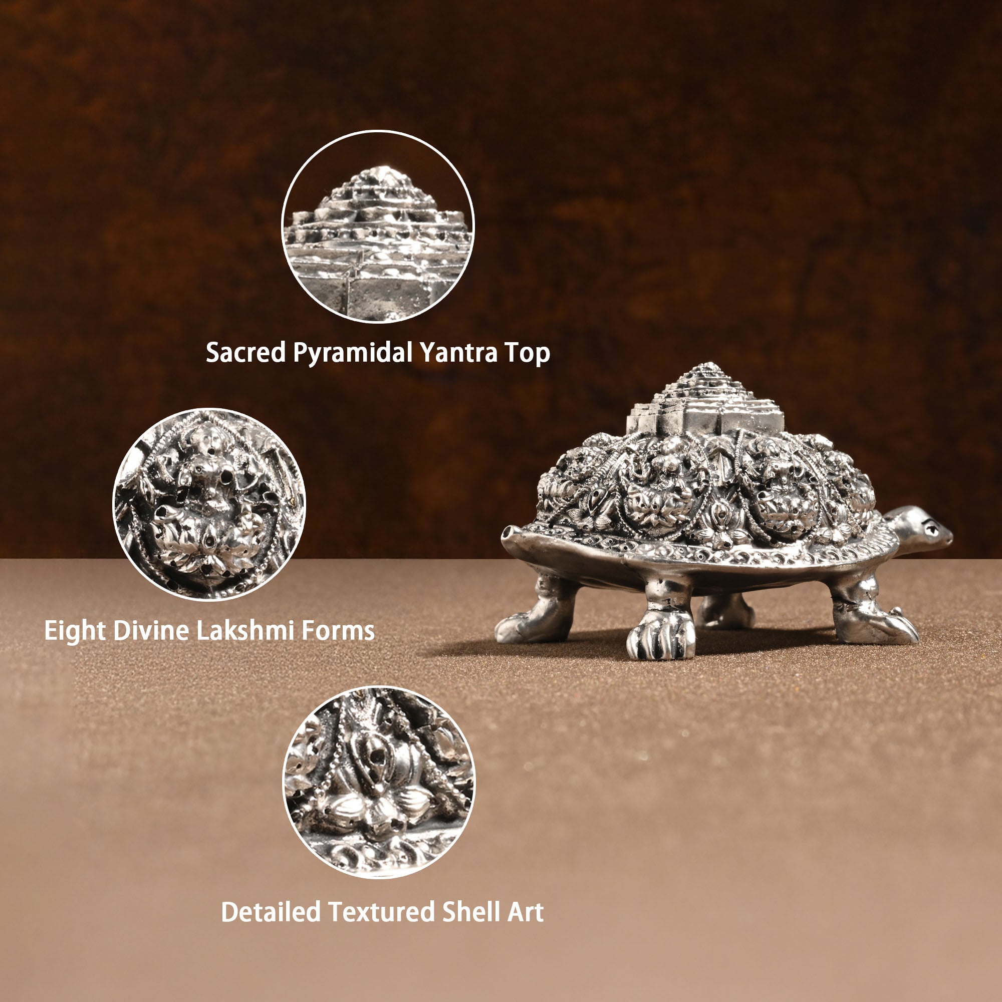 999 Silver Plated Ashtalakshmi Tortoise