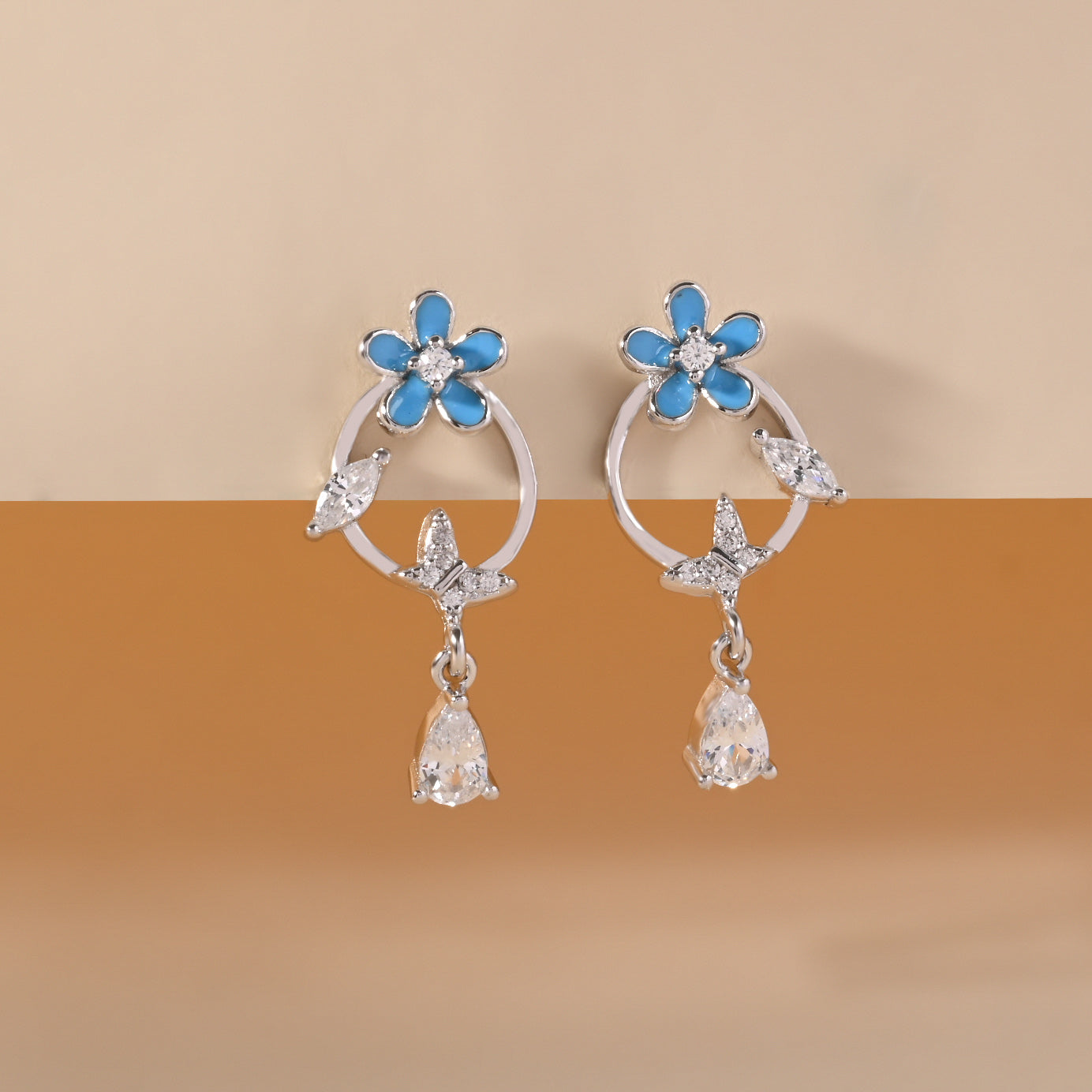 silver earrings