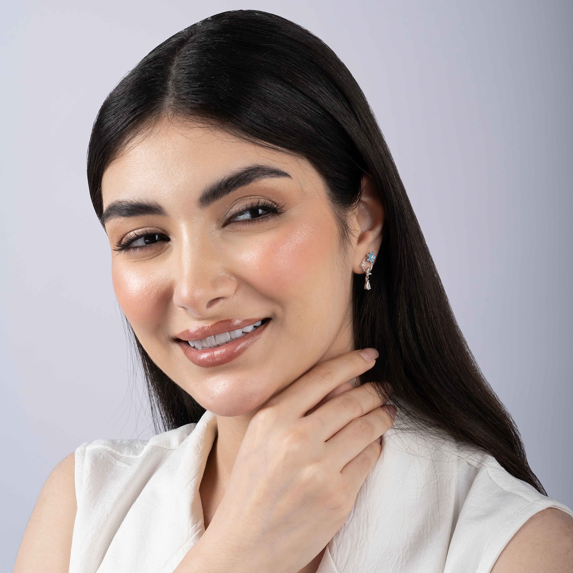 silver earrings