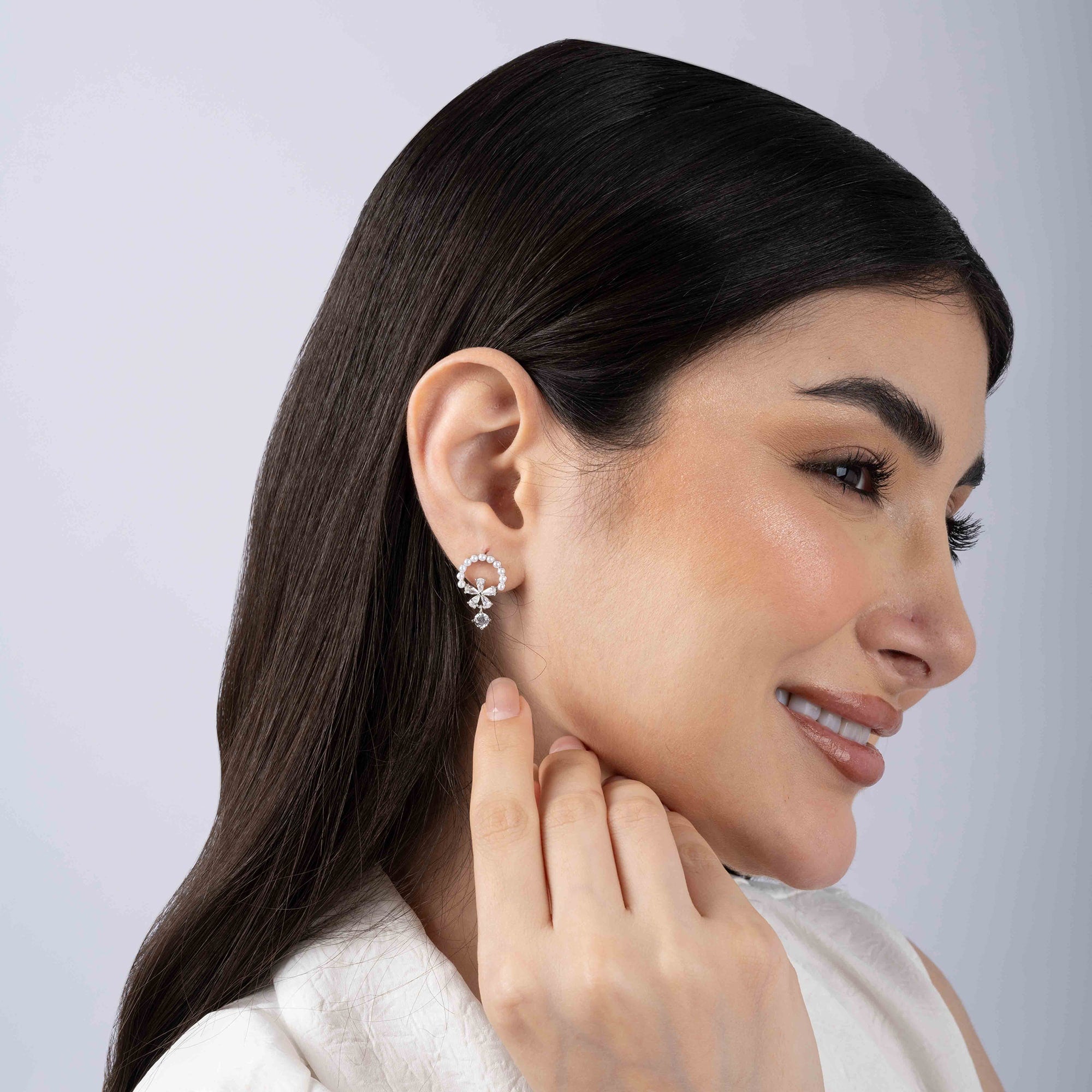 silver earrings
