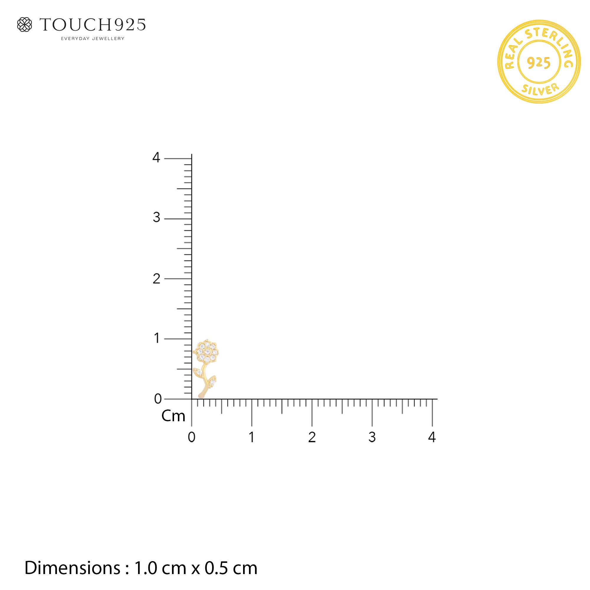 Floral CZ Spark Nose Pin