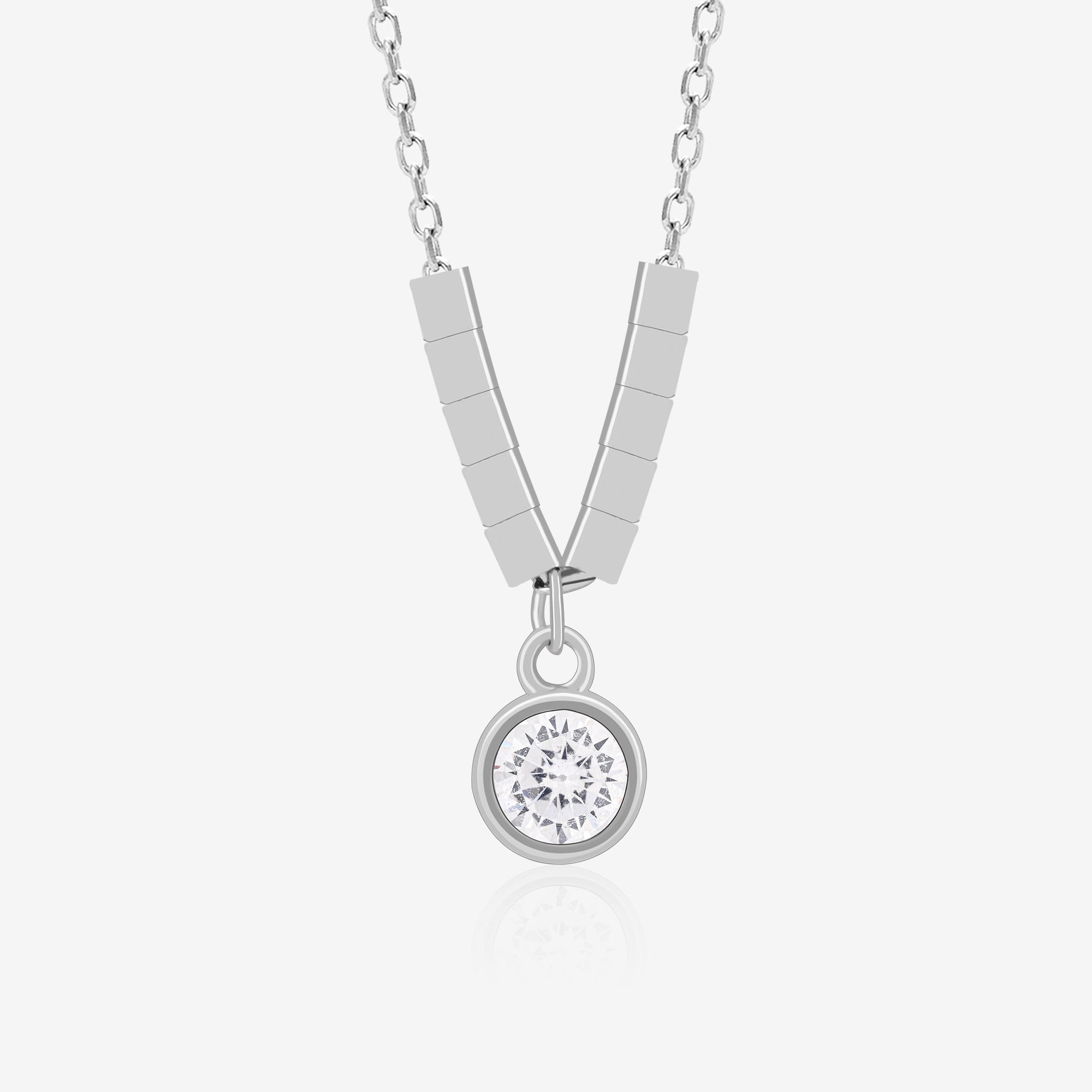 Circular Drop Charm Necklace