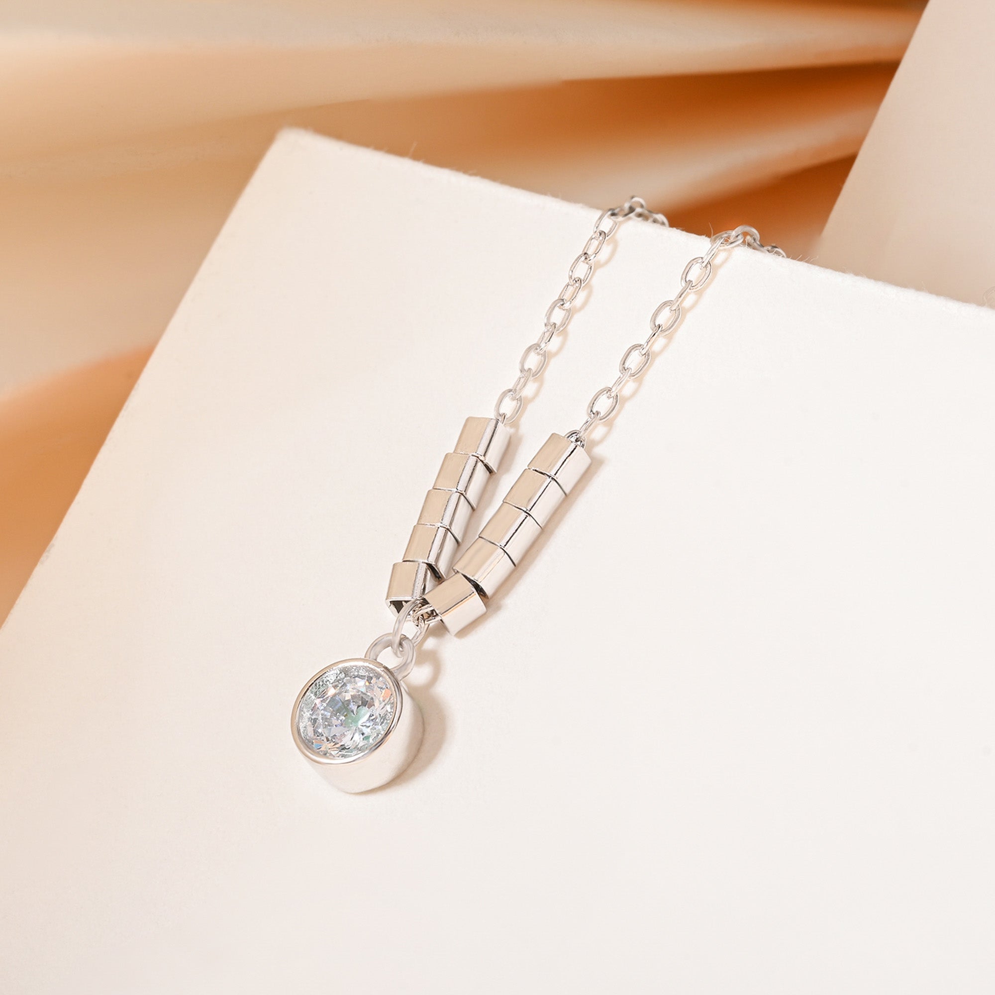 Circular Drop Charm Necklace