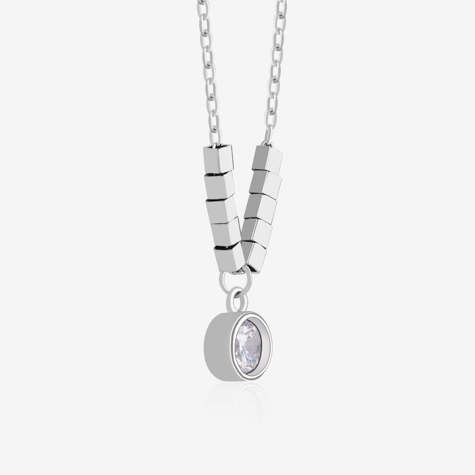 Circular Drop Charm Necklace