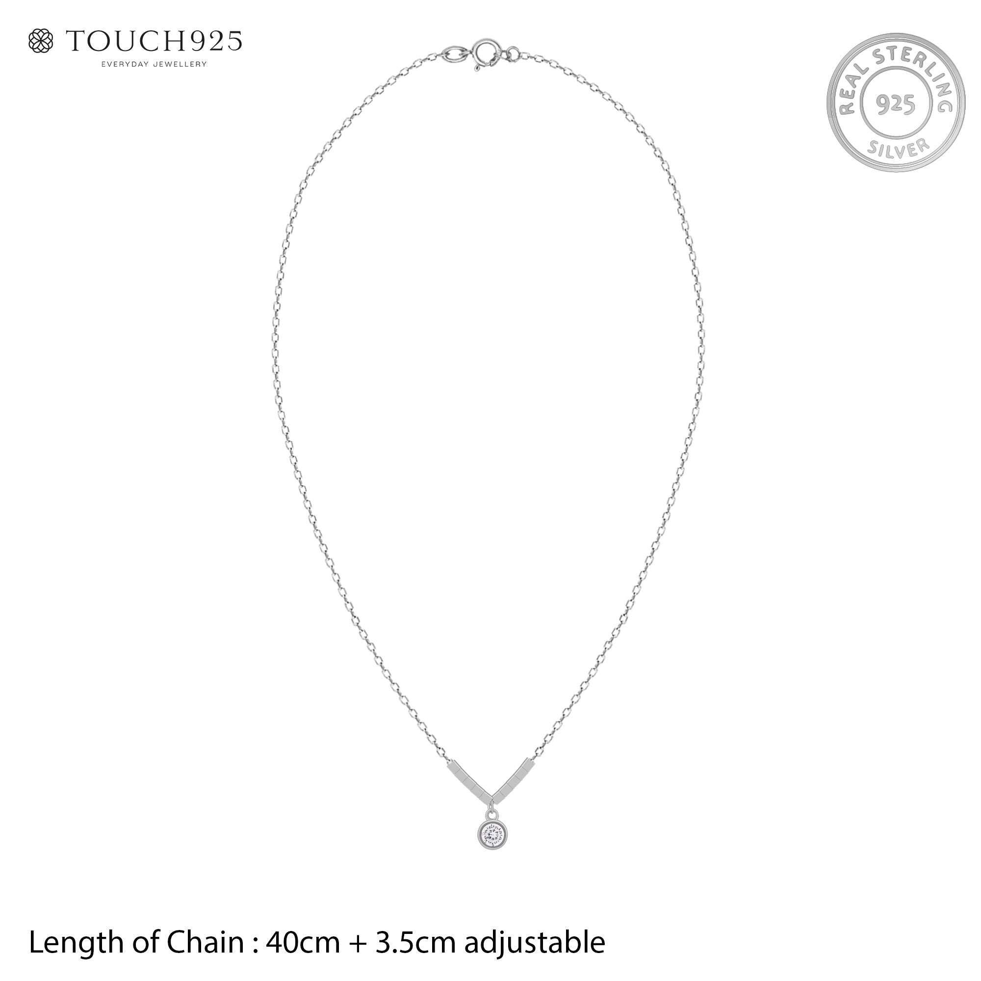 Circular Drop Charm Necklace