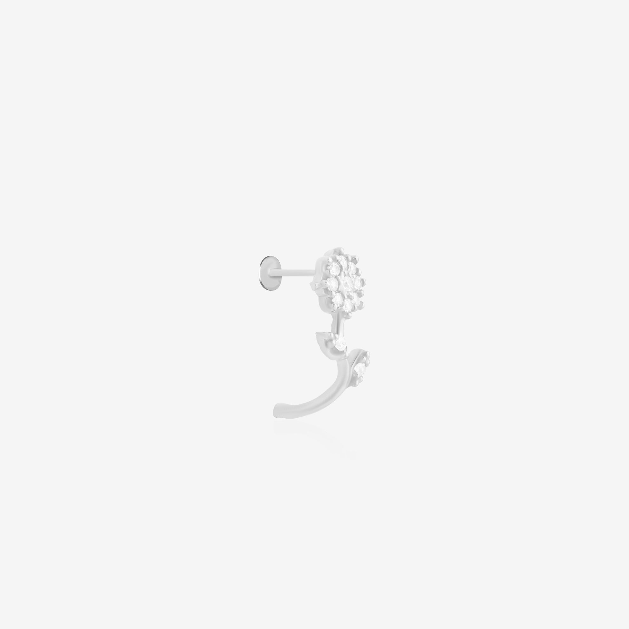 Floral CZ Spark Nose Pin