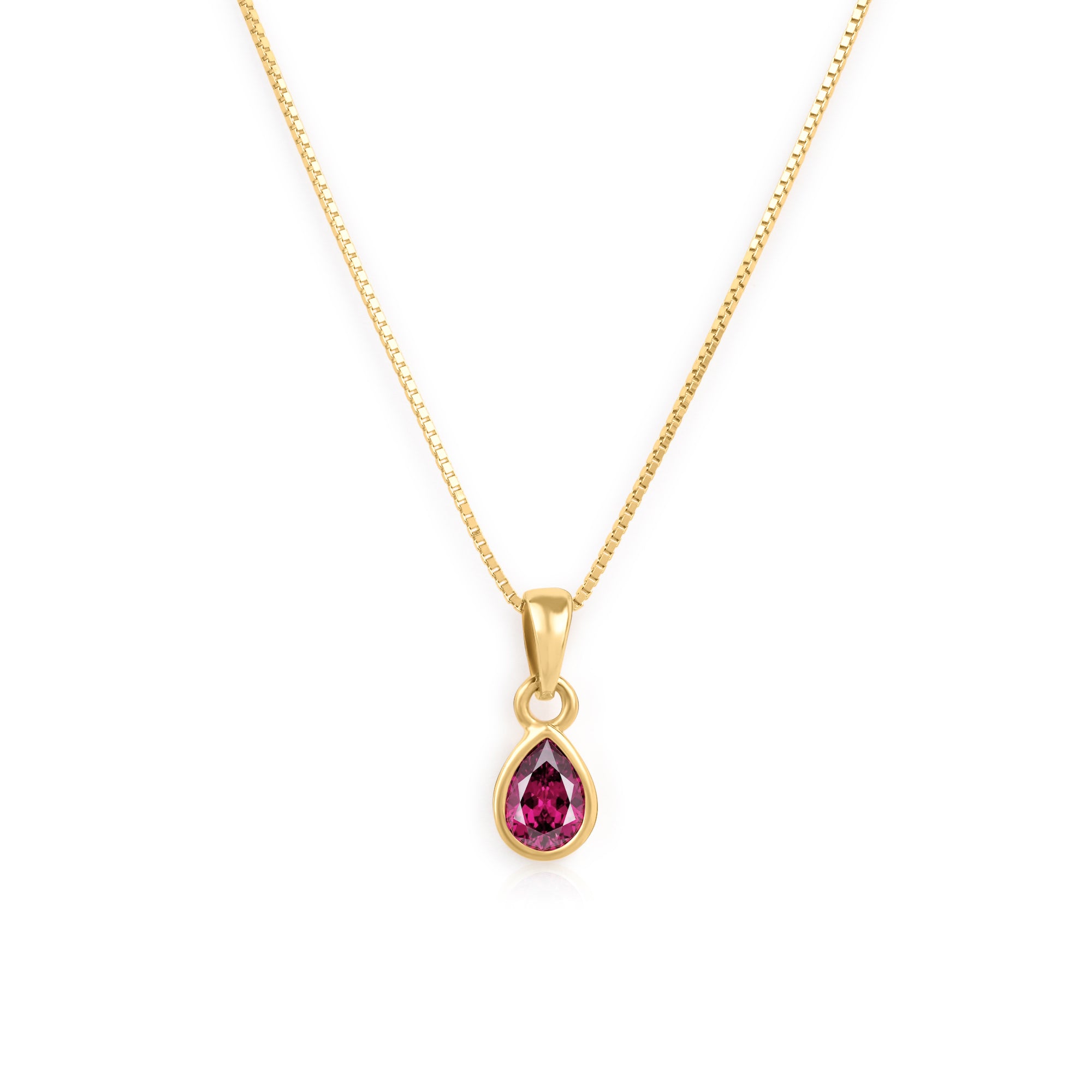 July Birthstone Silver Necklace