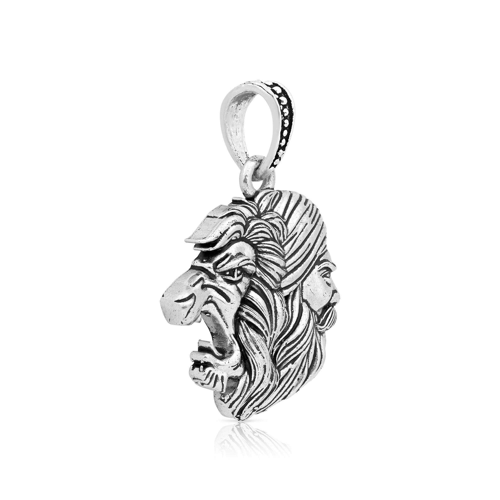 Shivaji Maharaj Lion Silver Pendant