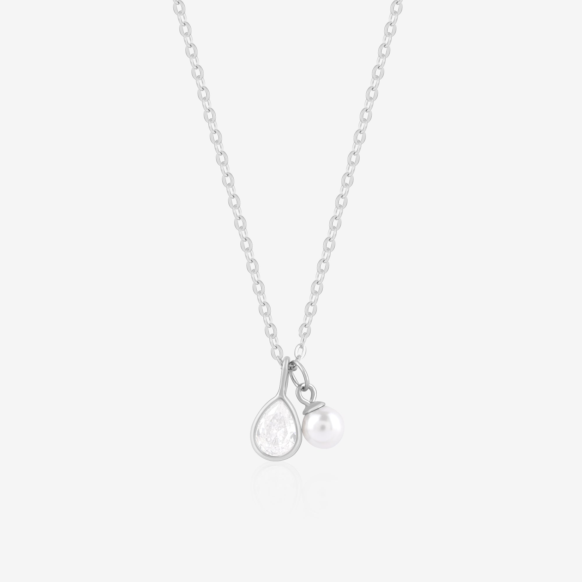 Teardrop Pearl Charm Chain