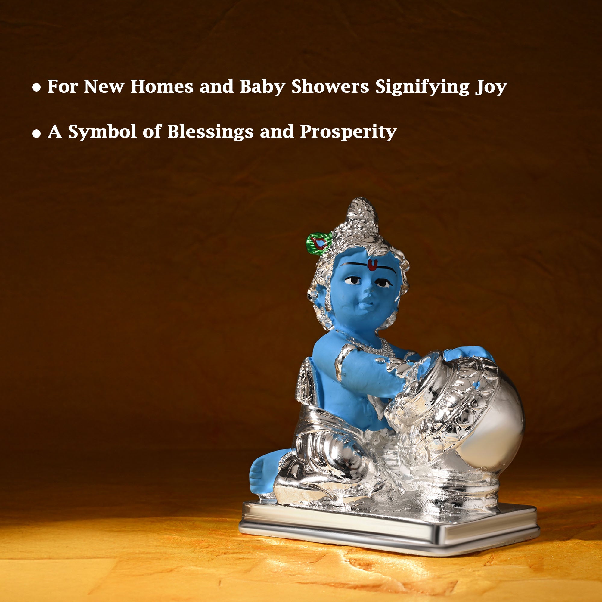 999 Silver Plated Bal Gopal Idol