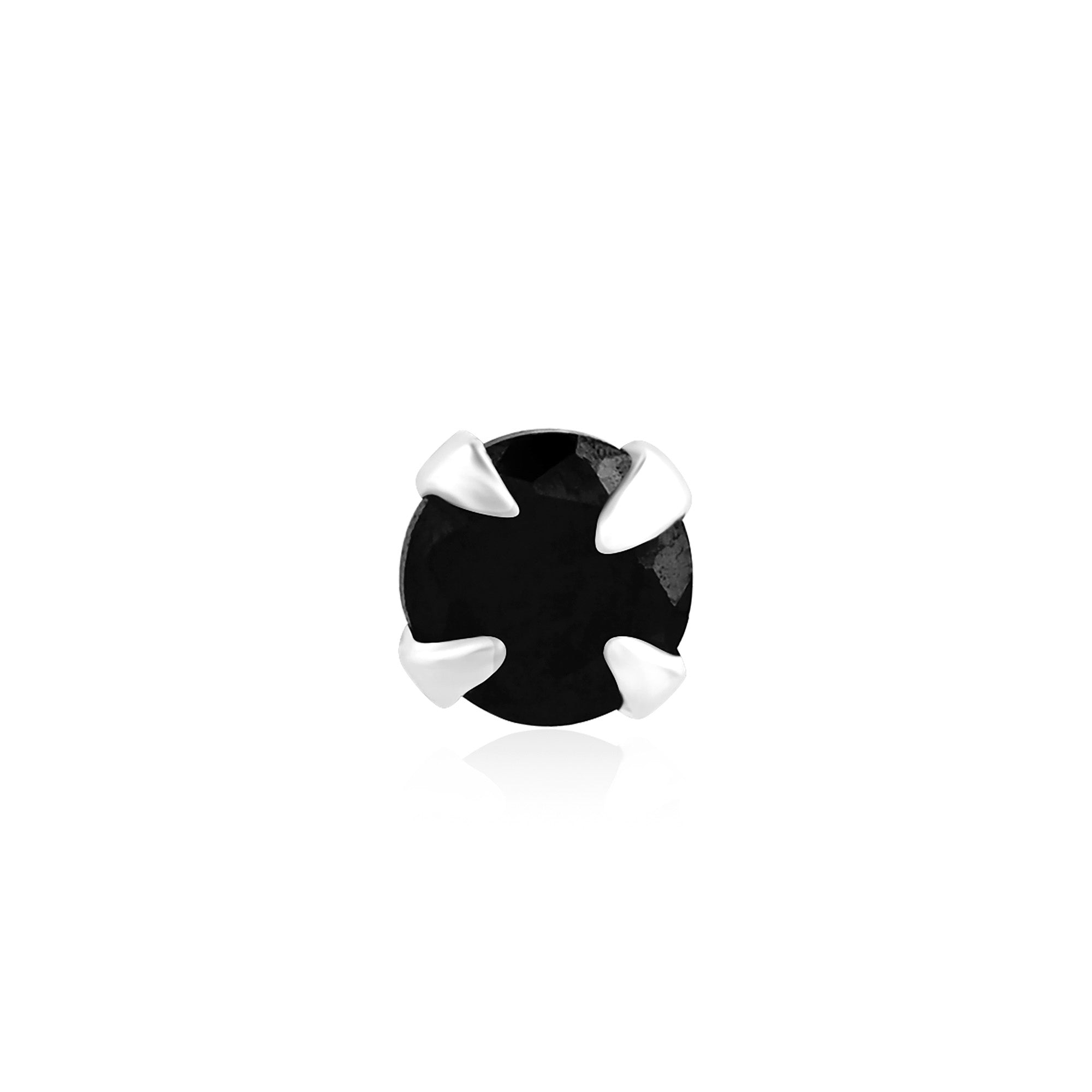 Black Stone Classic Nose Pin