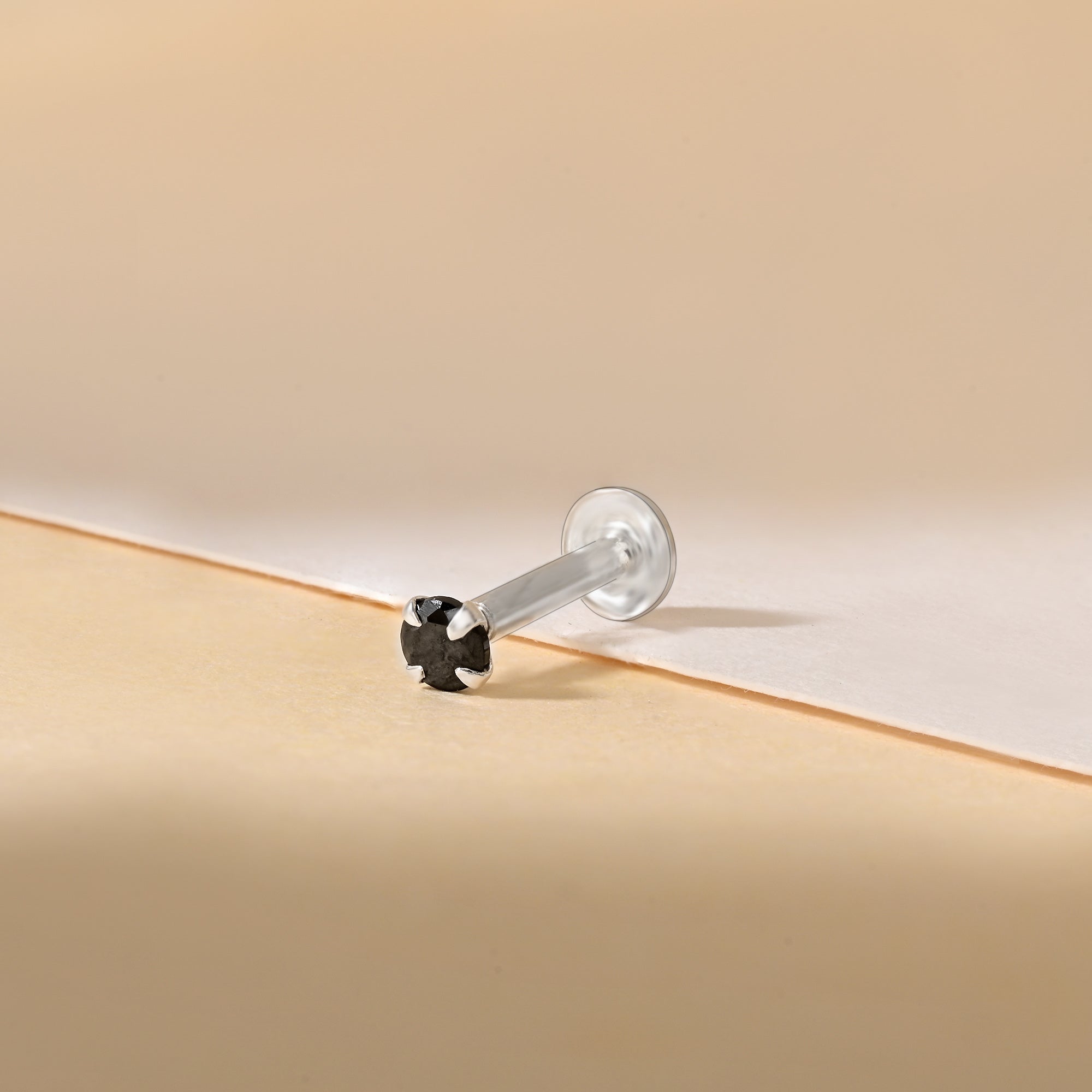 Black Stone Classic Nose Pin