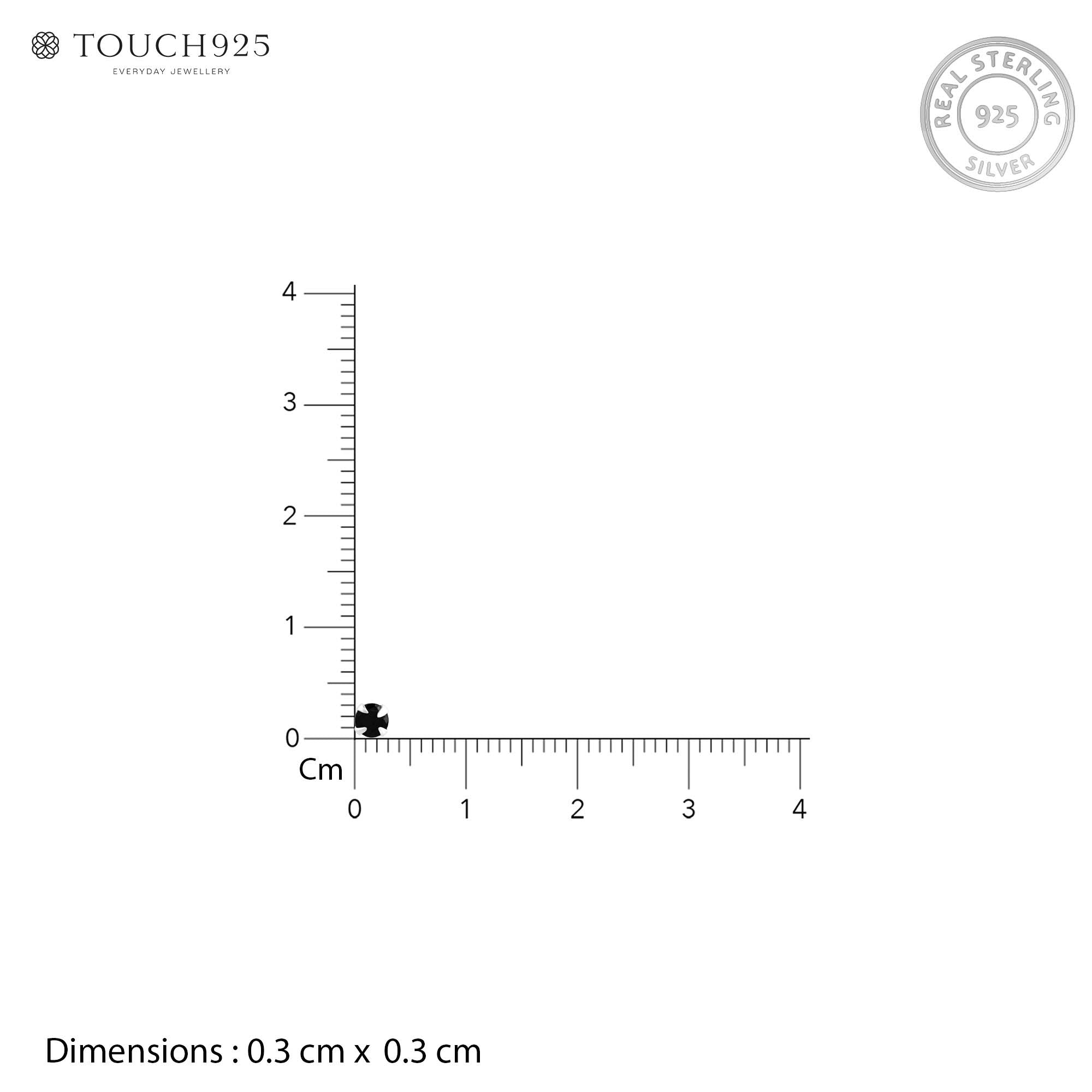 Black Stone Classic Nose Pin