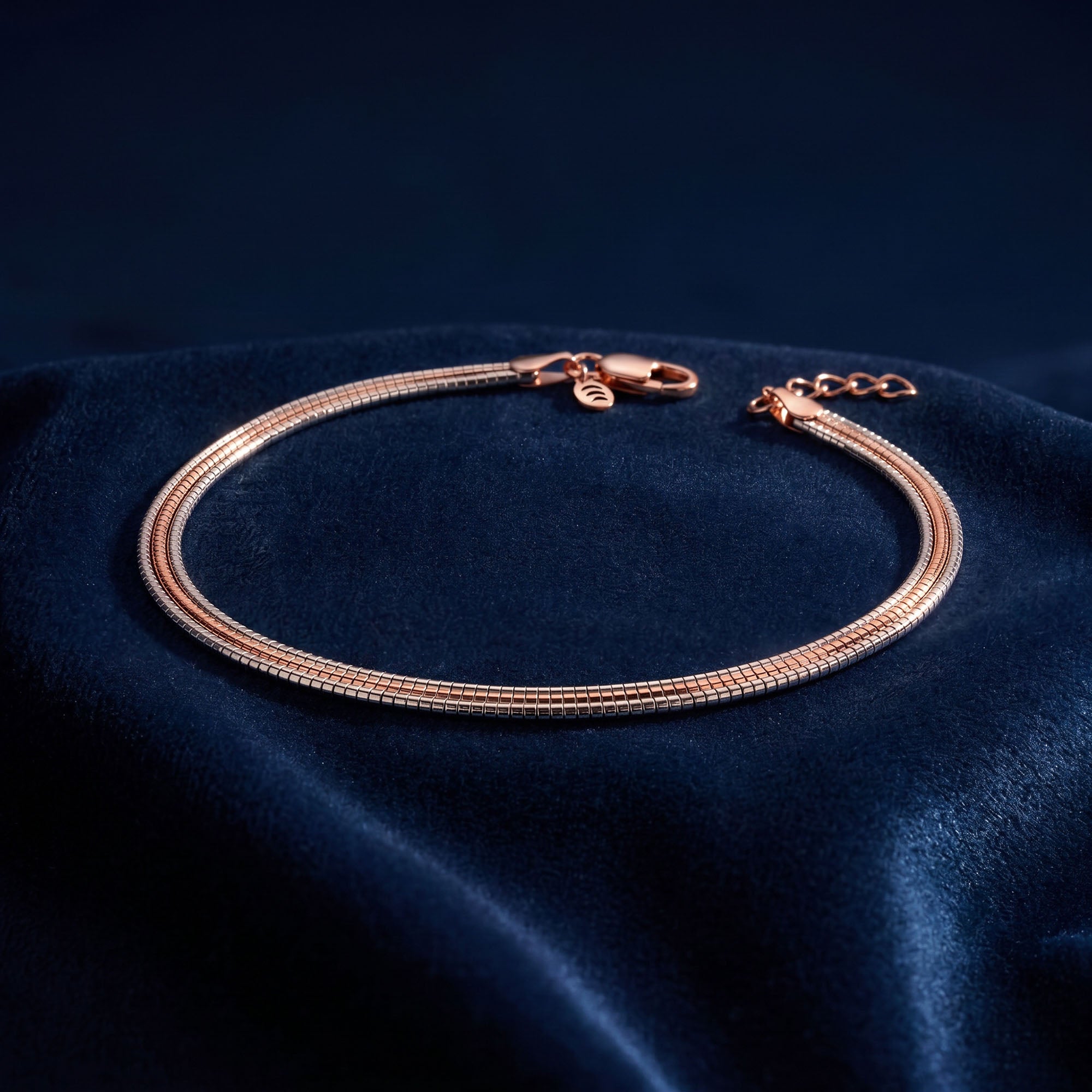 Textured Snake Chain Anklet
