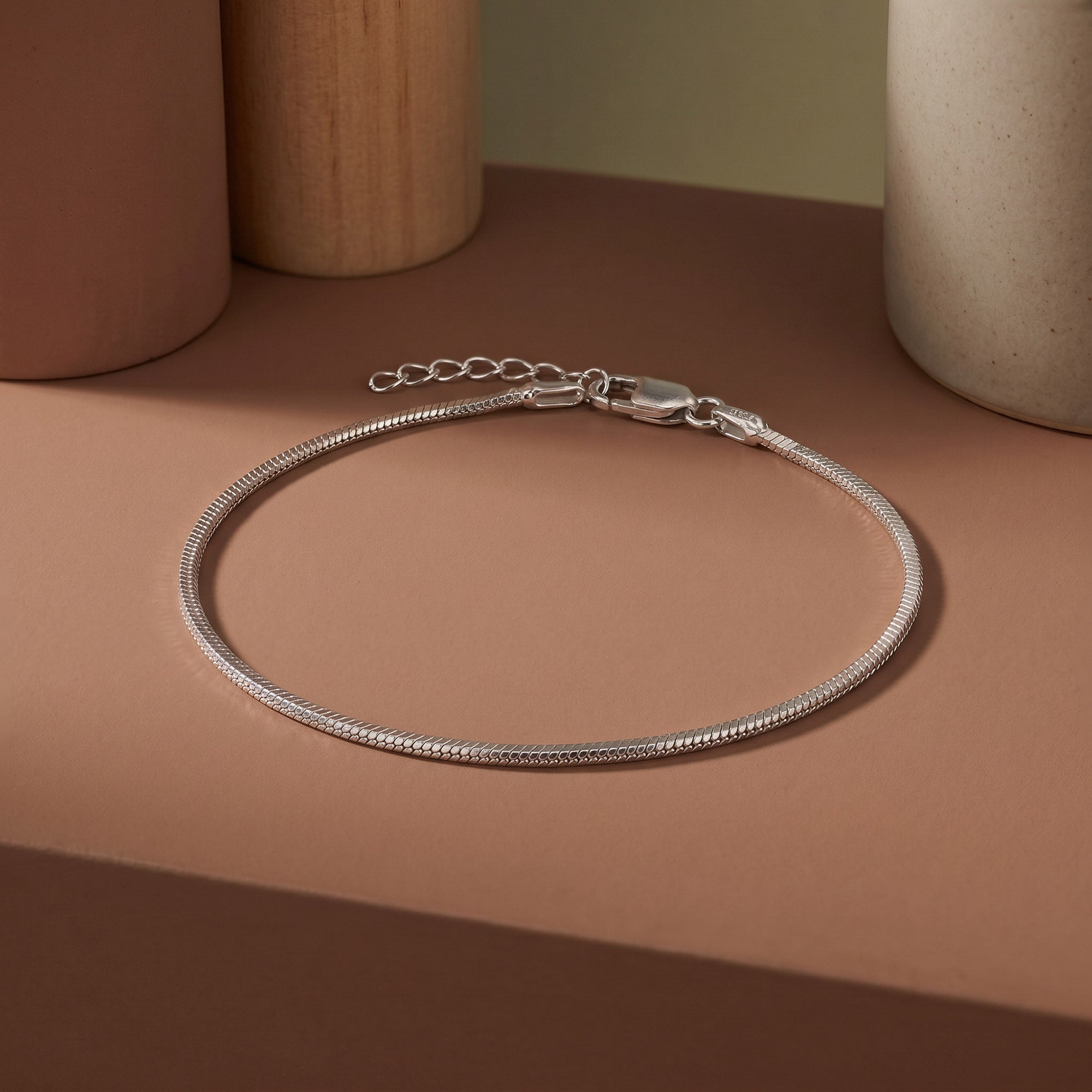 Sleek Flat Snake Men's Bracelet