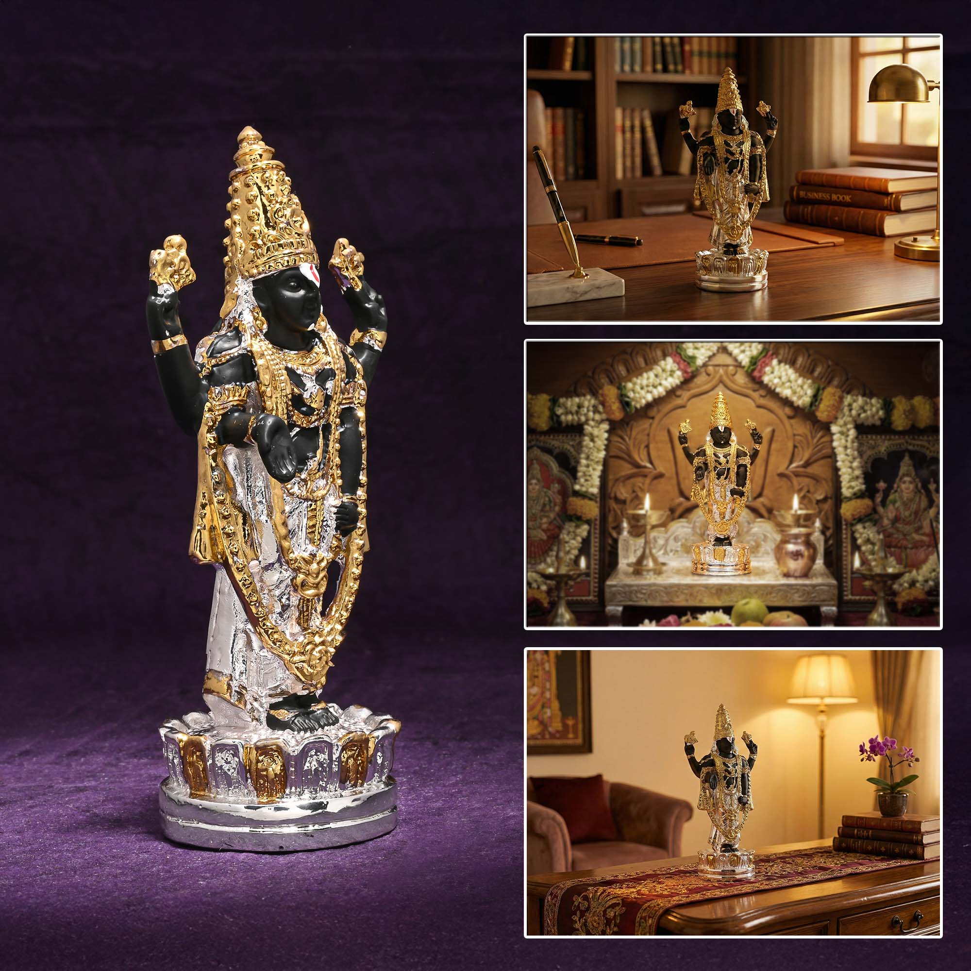 999 Silver Plated Balaji Idol