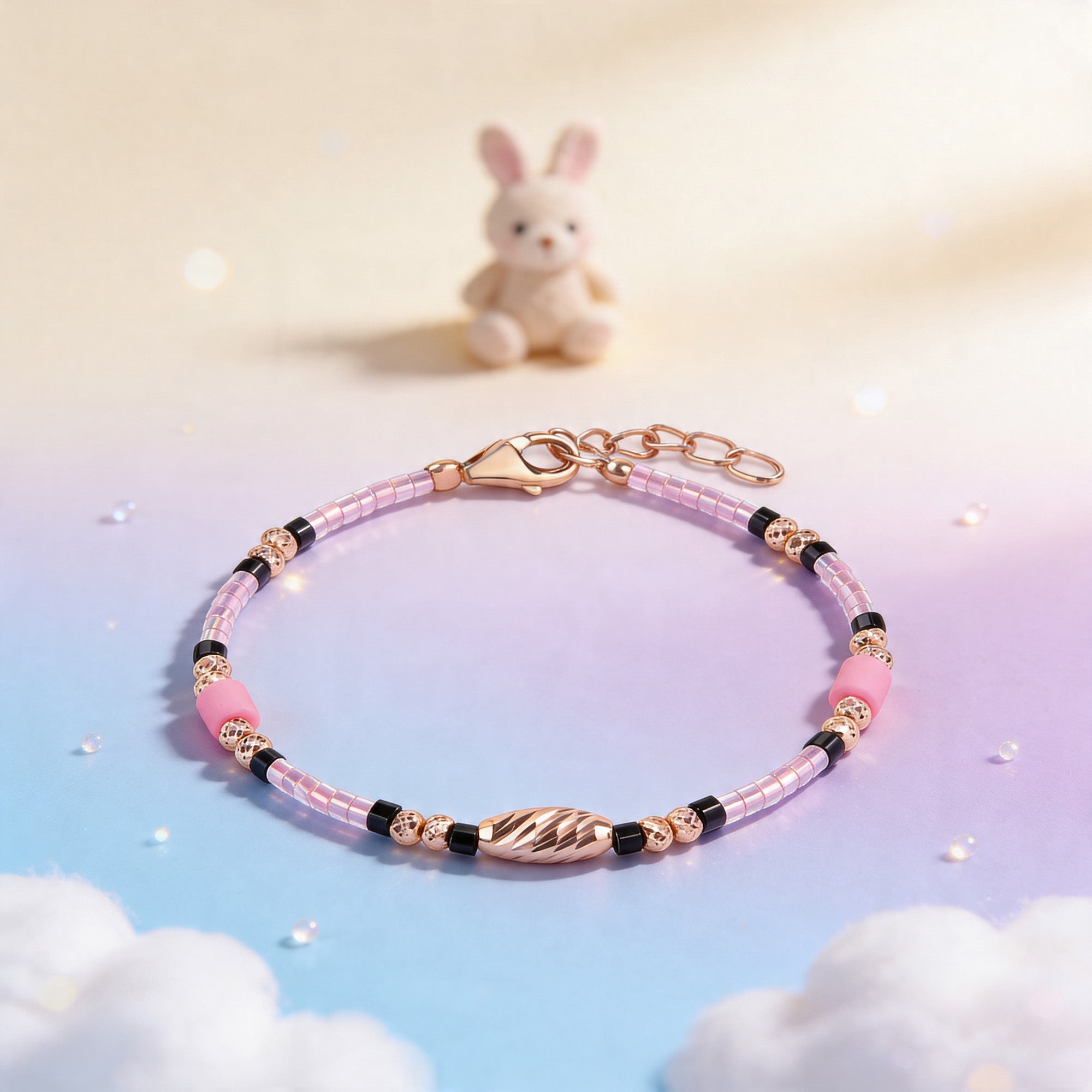 Candy Mix Rose Gold Kids Anklet