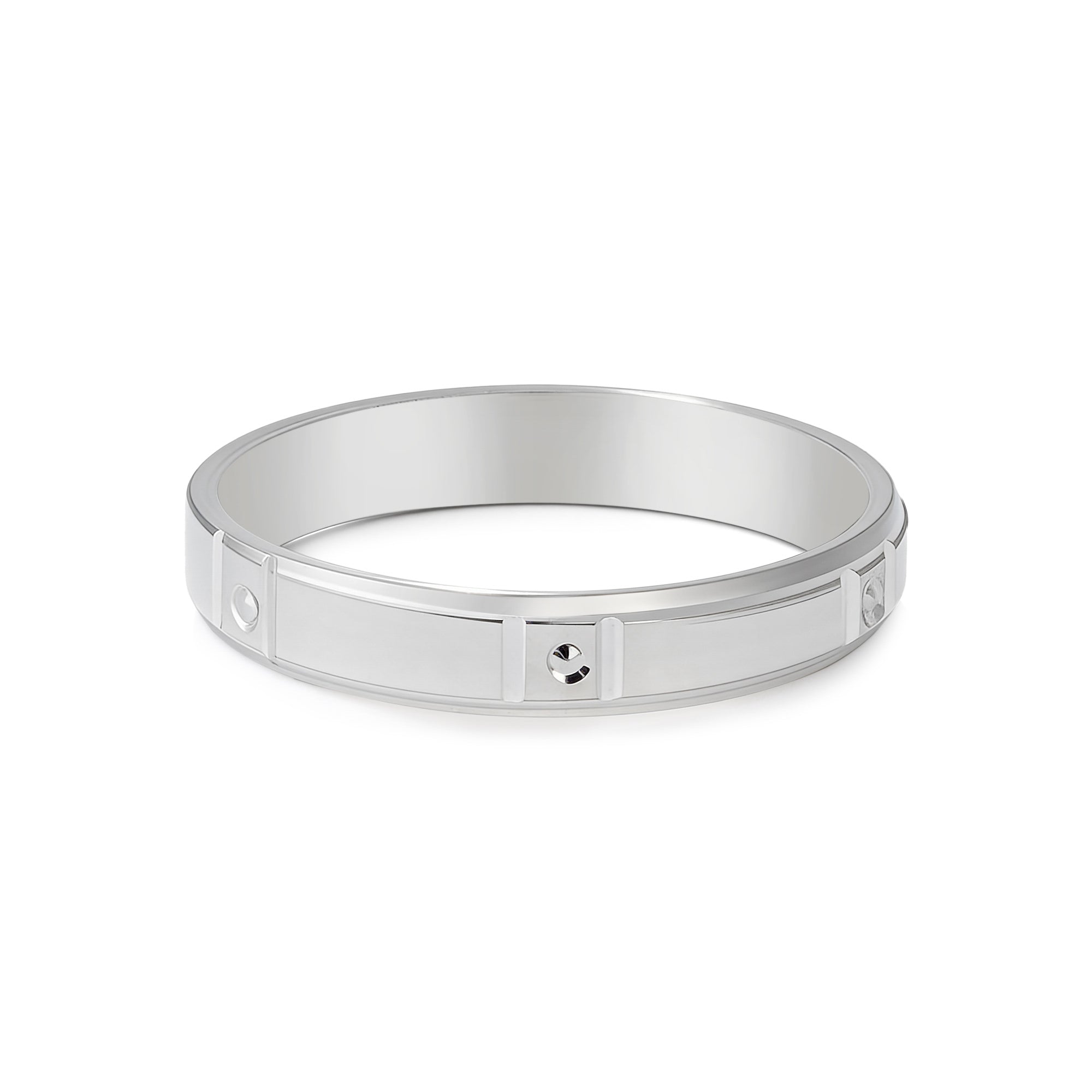 Modern Rivet Inset Ring