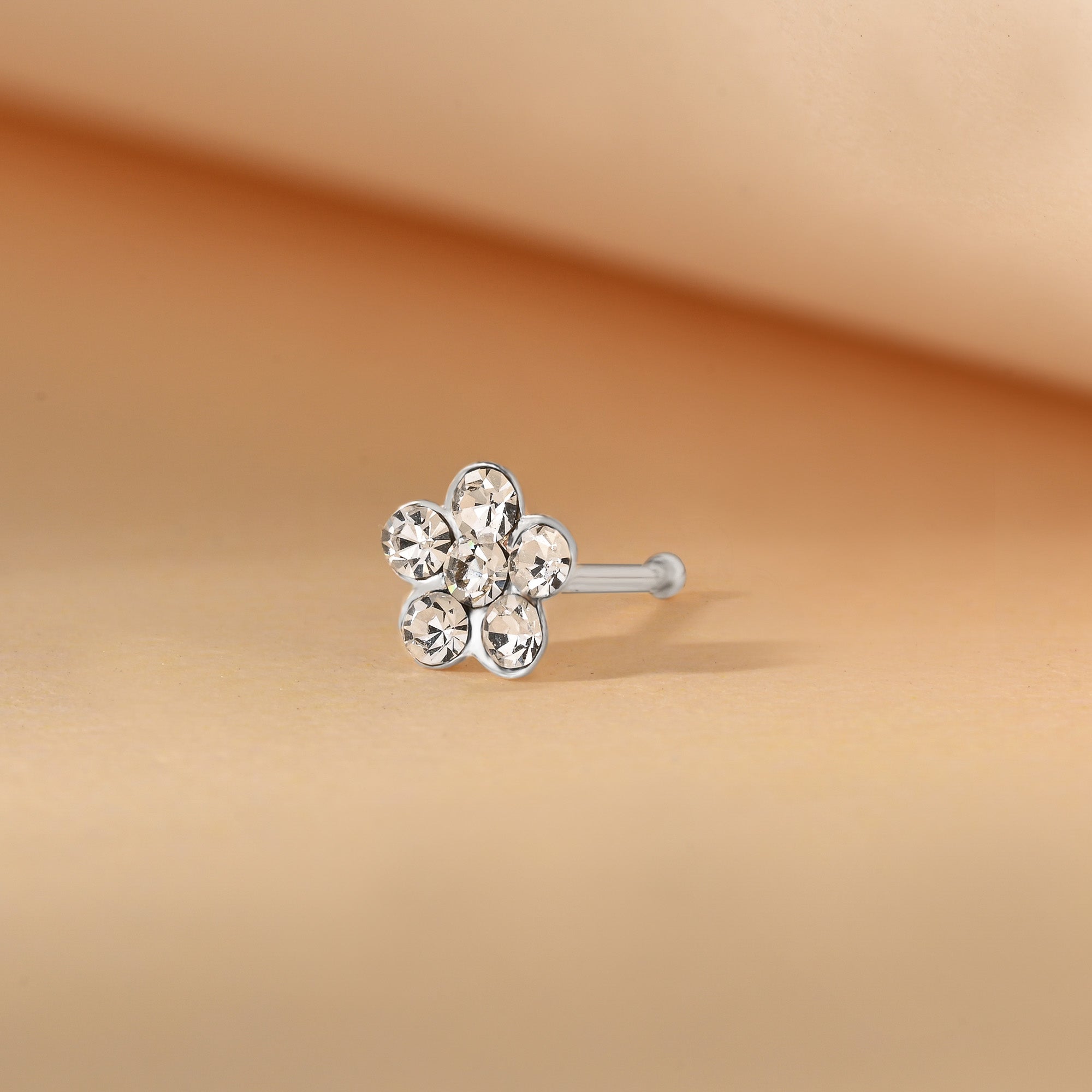 Petal Glow Nose Pin