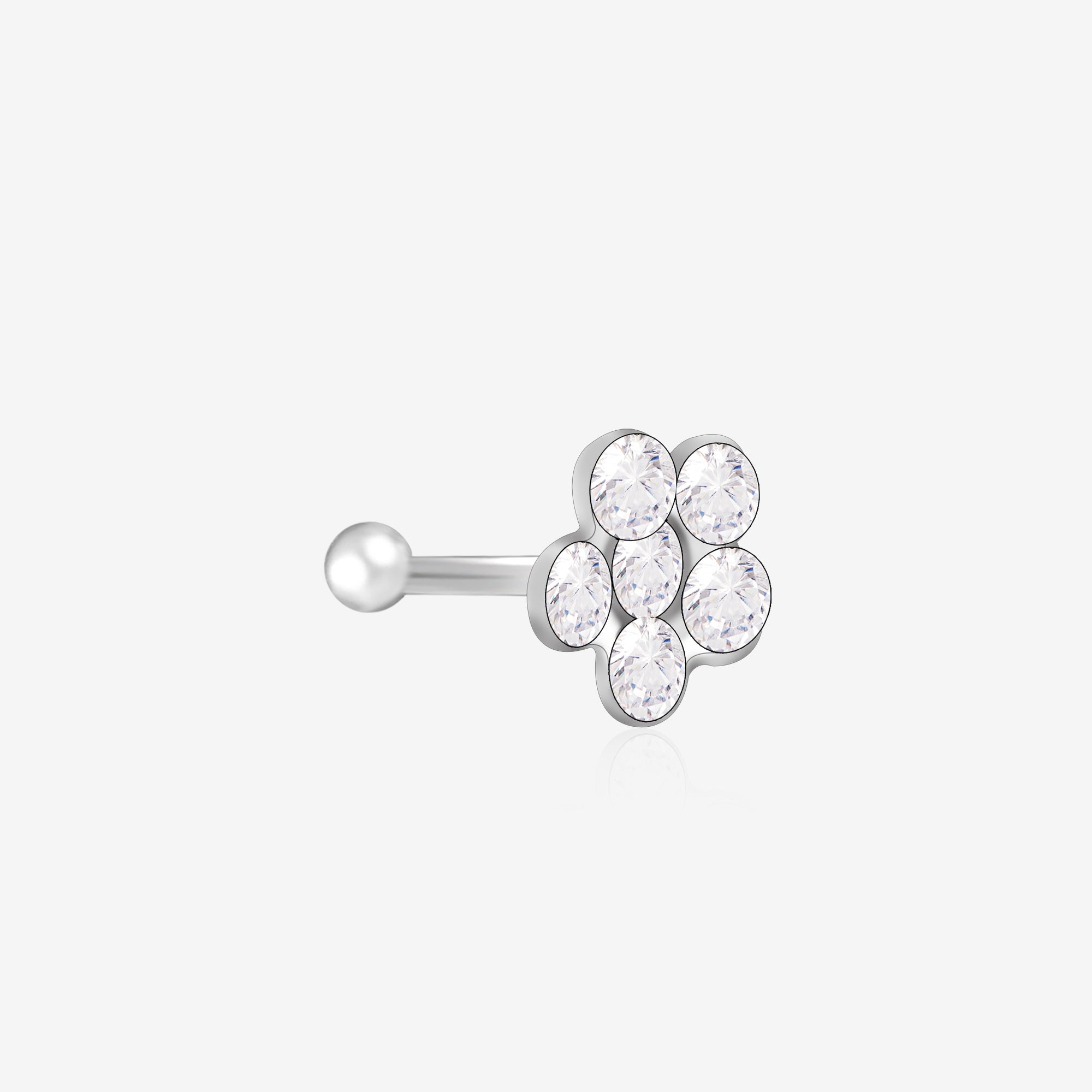 Petal Glow Nose Pin