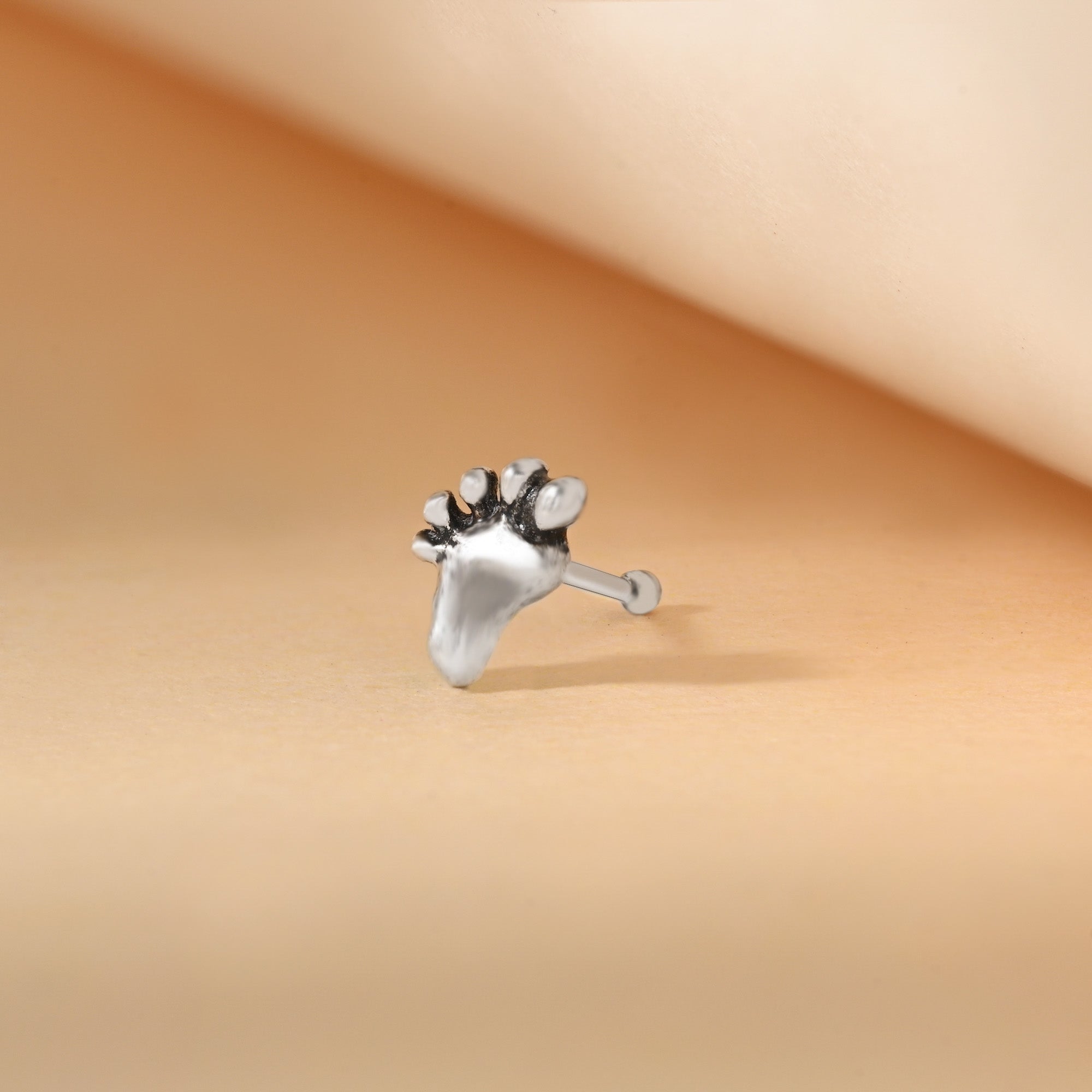 Tiny Steps Oxidised Nose Pin