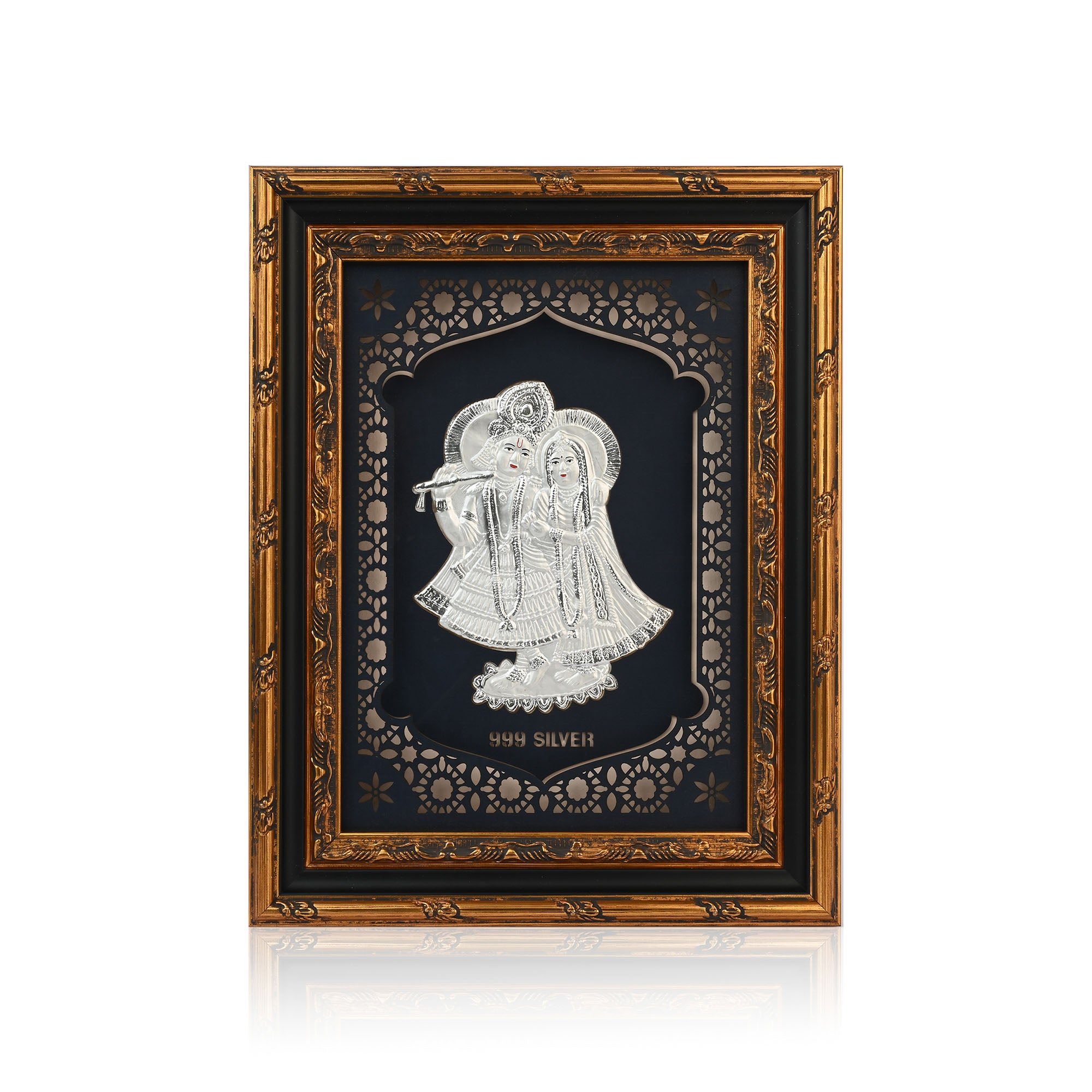 999 Silver Radha Krishna Wall Frame