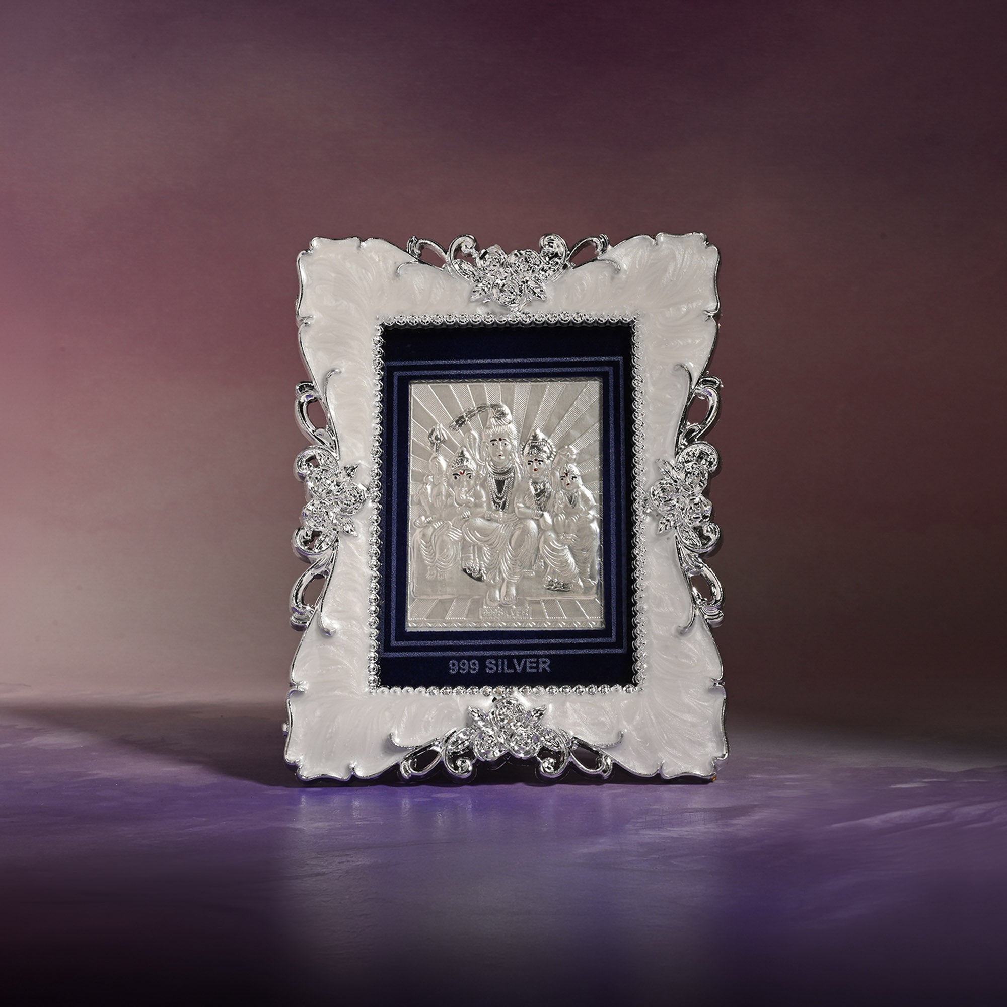 999 Silver Shiv Parivar Frame