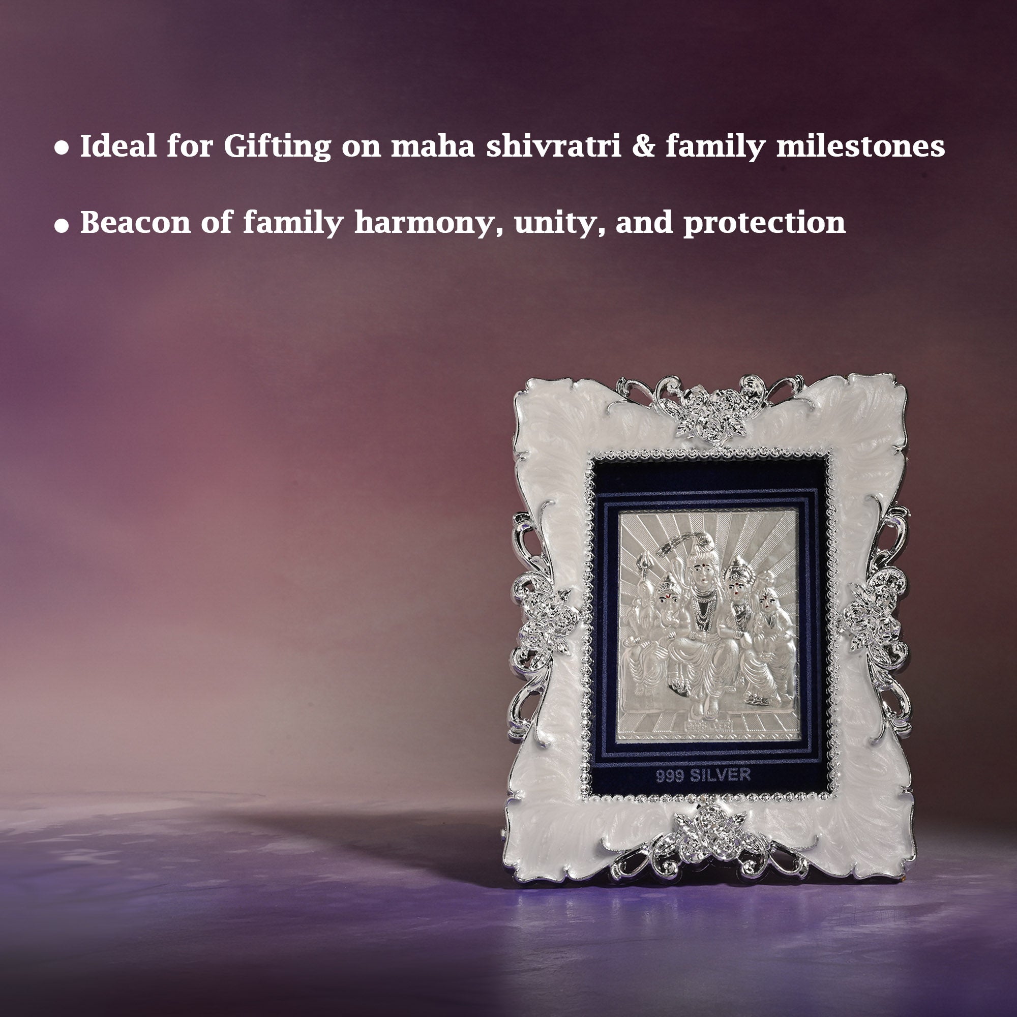 999 Silver Shiv Parivar Frame