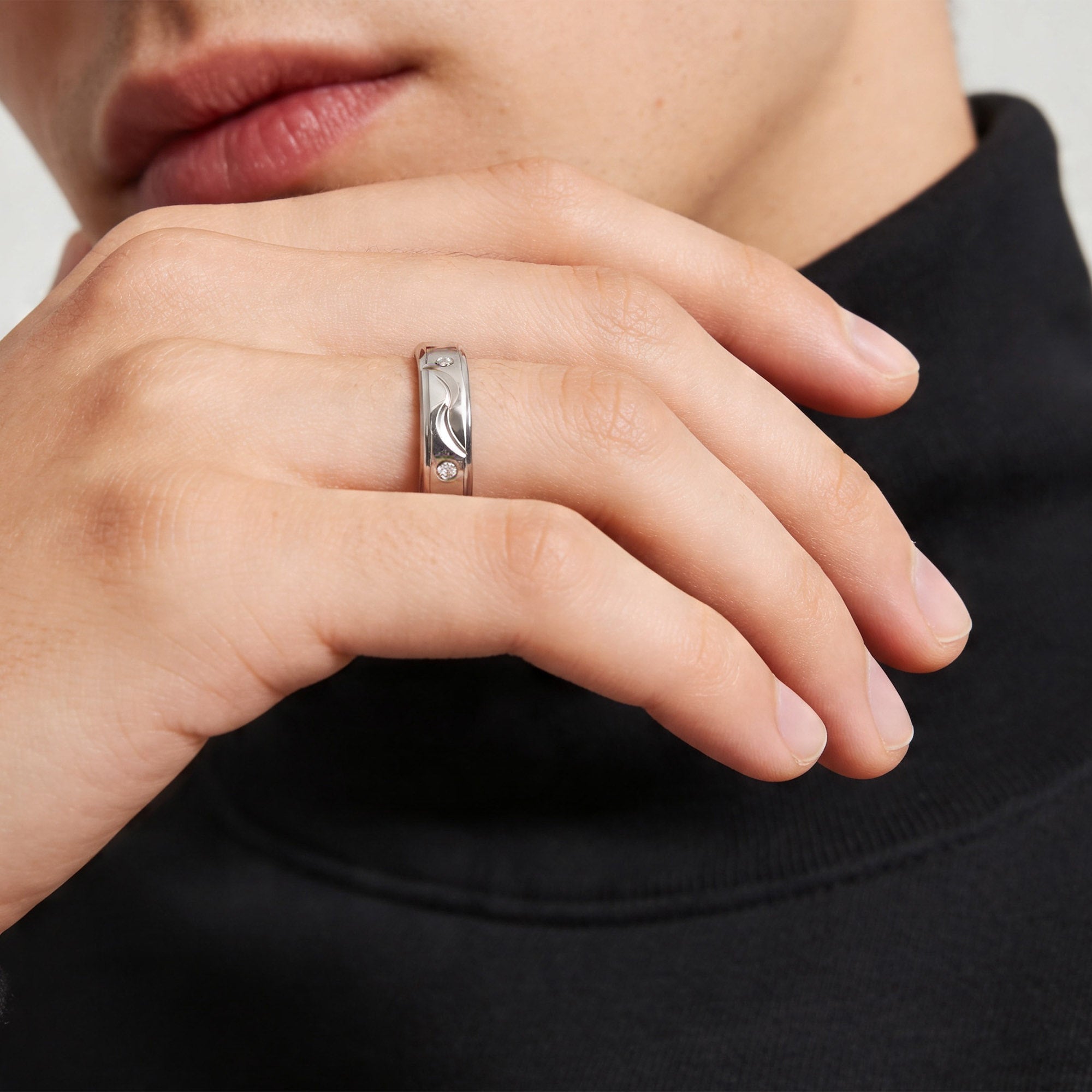 Crescent Cut Ring