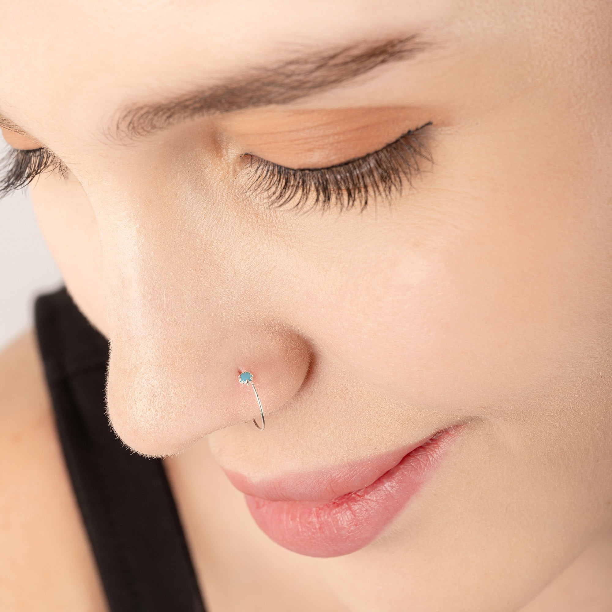 Turquoise Stone Nose Ring